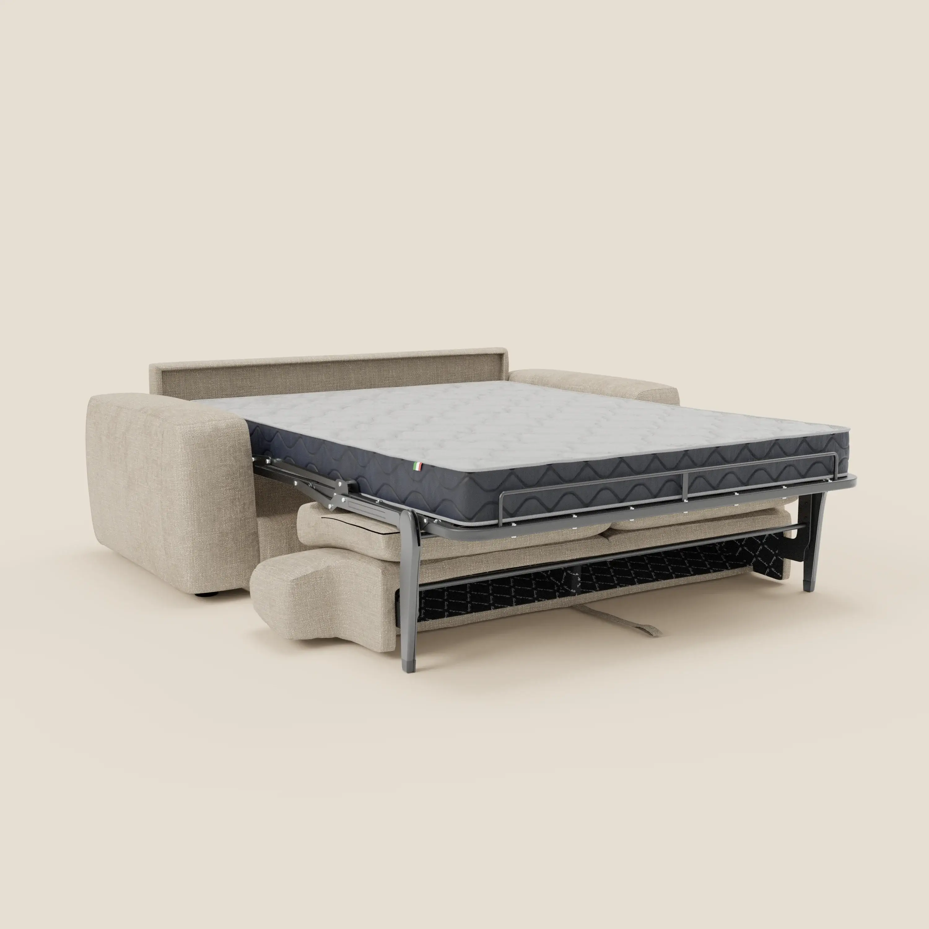 Cloud Canapé convertible matelas H17 cm avec coussins souples en tissu imperméable T06 crème - Image 11