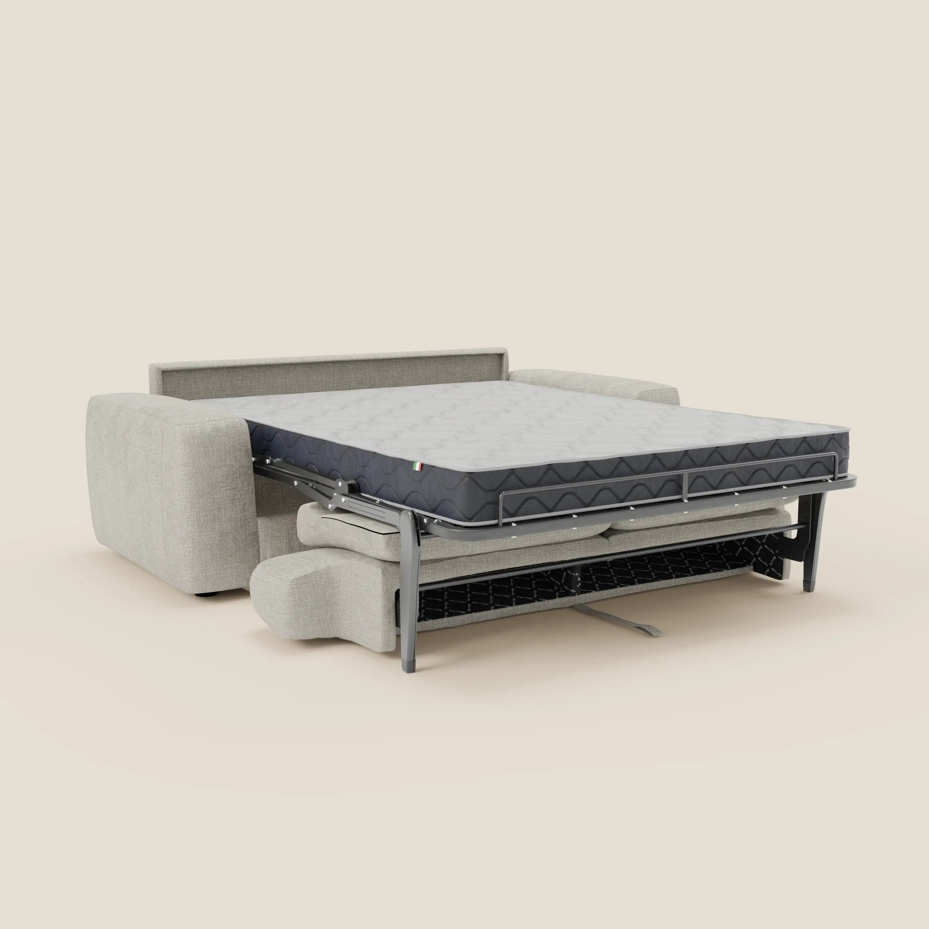 Cloud Canapé convertible matelas H17 cm avec coussins souples en tissu imperméable T06 gris clair - Image 11