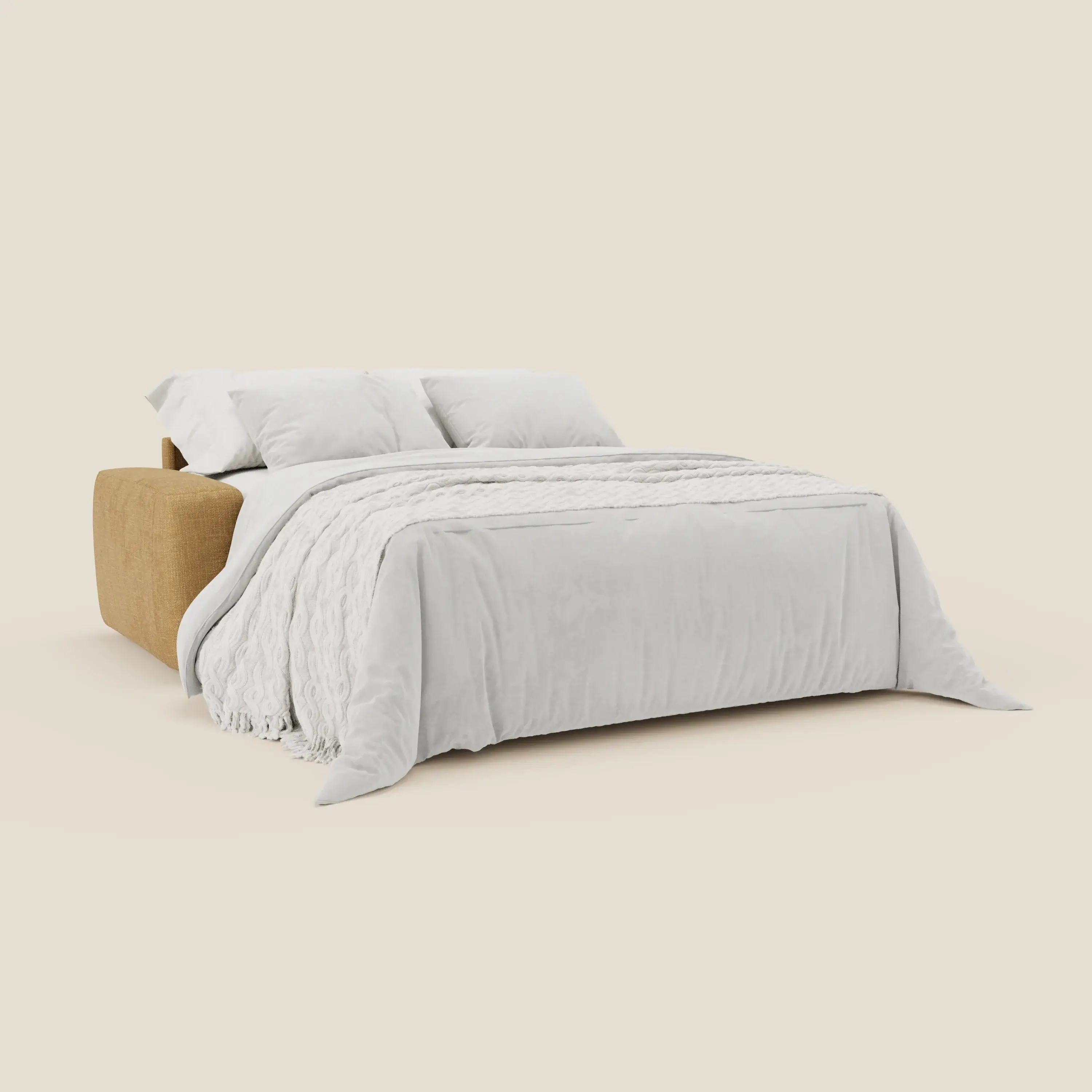 Cloud Canapé convertible matelas H17 cm avec coussins souples en tissu imperméable T06 jaune - Image 2