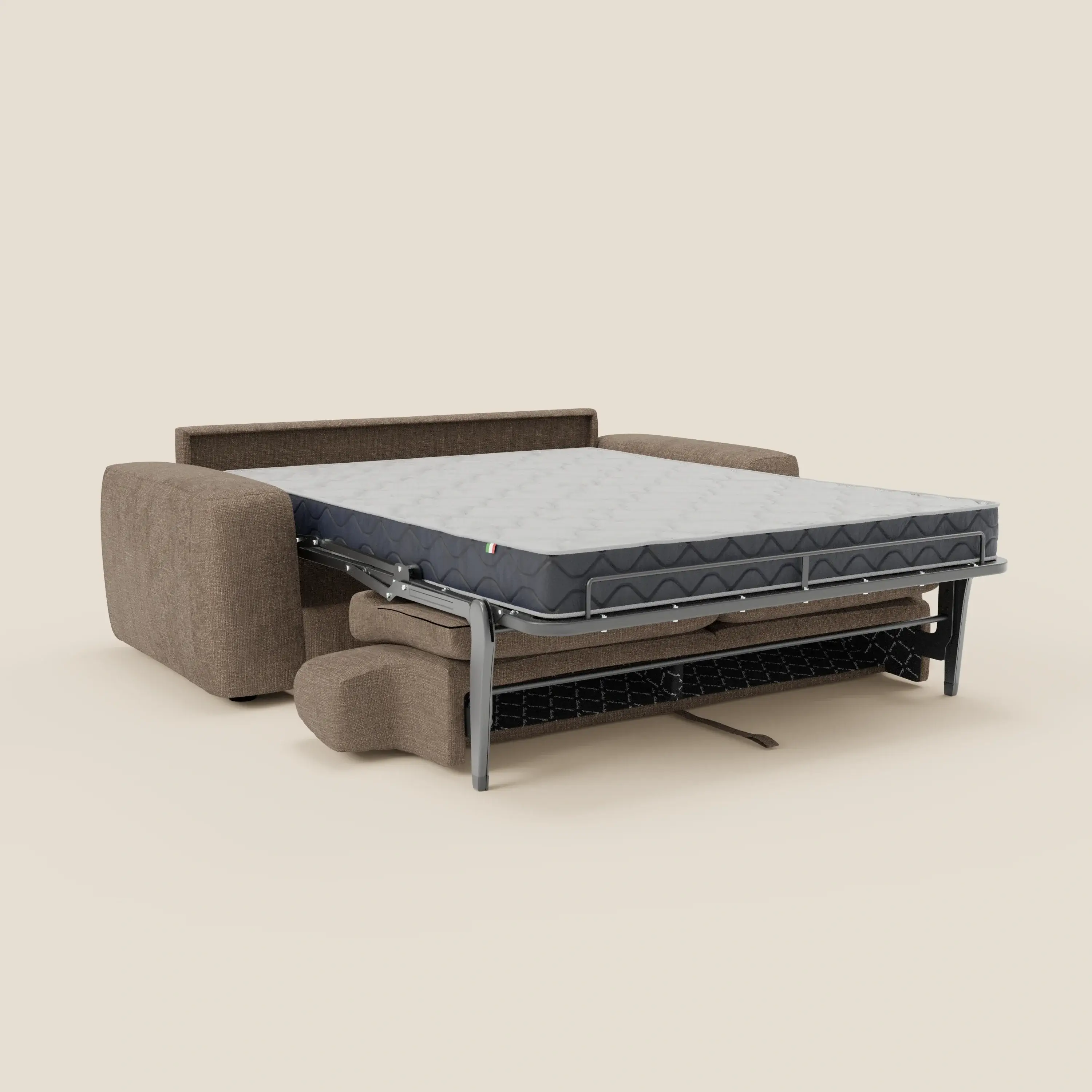 Cloud Canapé convertible matelas H17 cm avec coussins souples en tissu imperméable T06 marron - Image 11