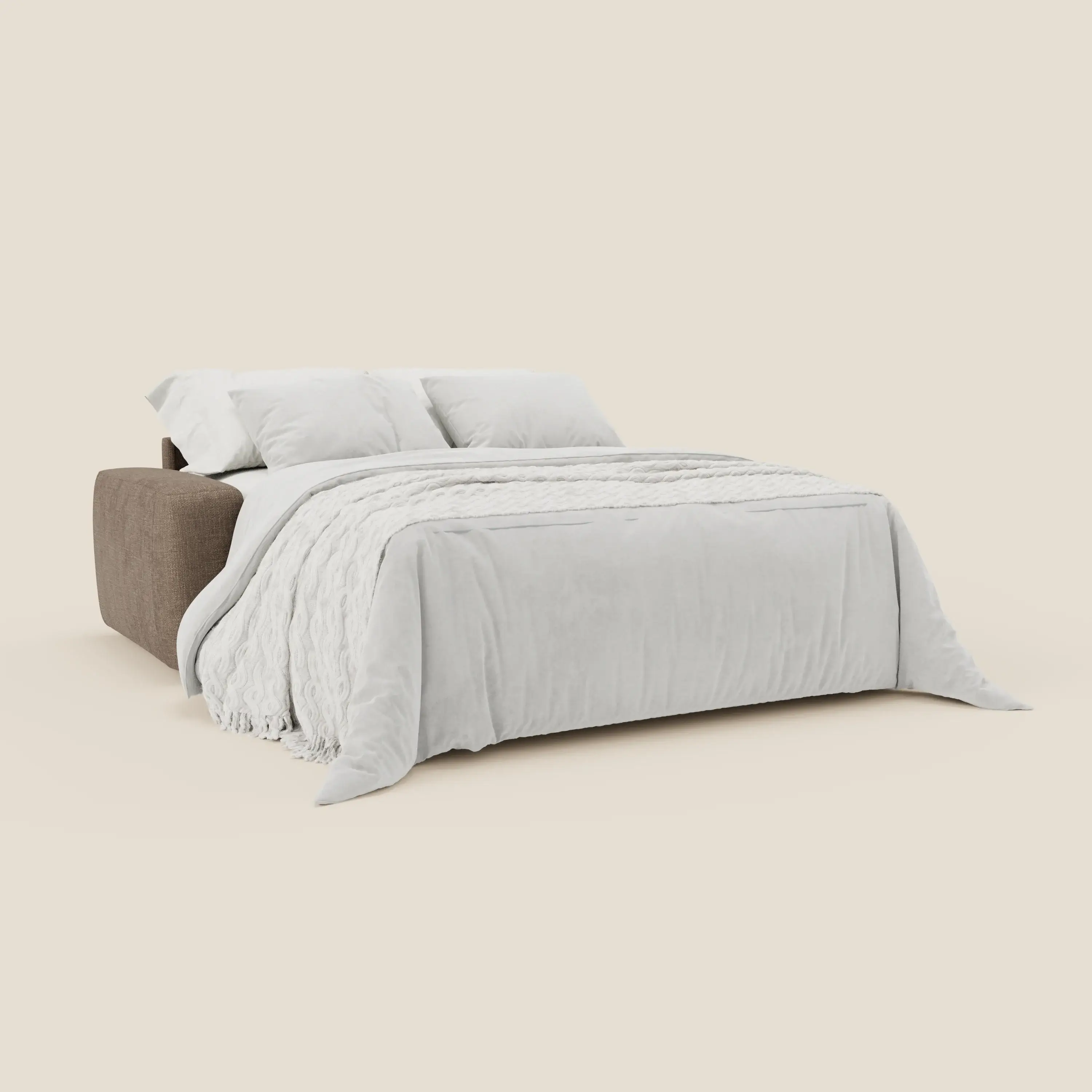 Cloud Canapé convertible matelas H17 cm avec coussins souples en tissu imperméable T06 marron - Image 2