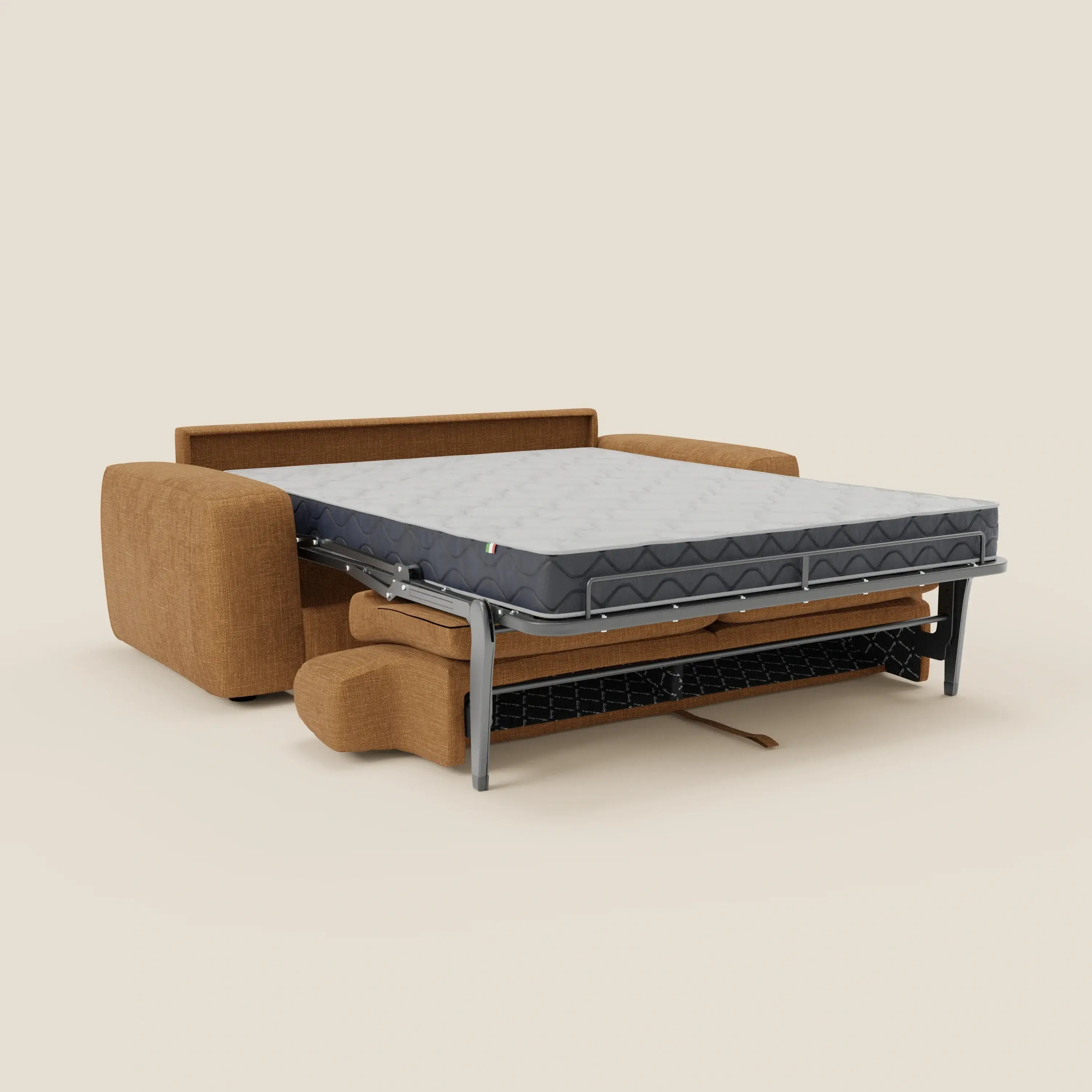 Cloud Canapé convertible matelas H17 cm avec coussins souples en tissu imperméable T06 ocre - Image 11