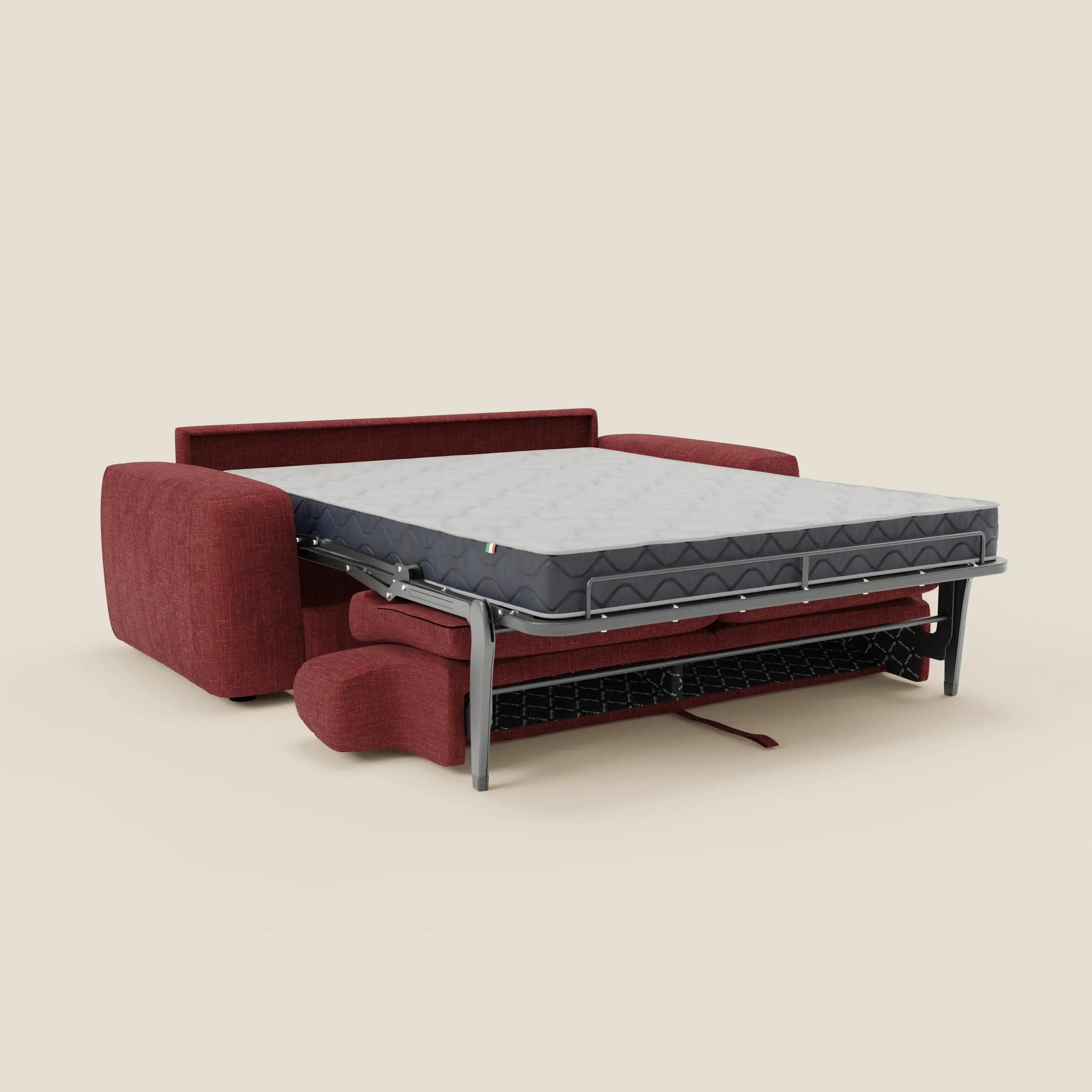 Cloud Canapé convertible matelas H17 cm avec coussins souples en tissu imperméable T06 rouge - Image 11