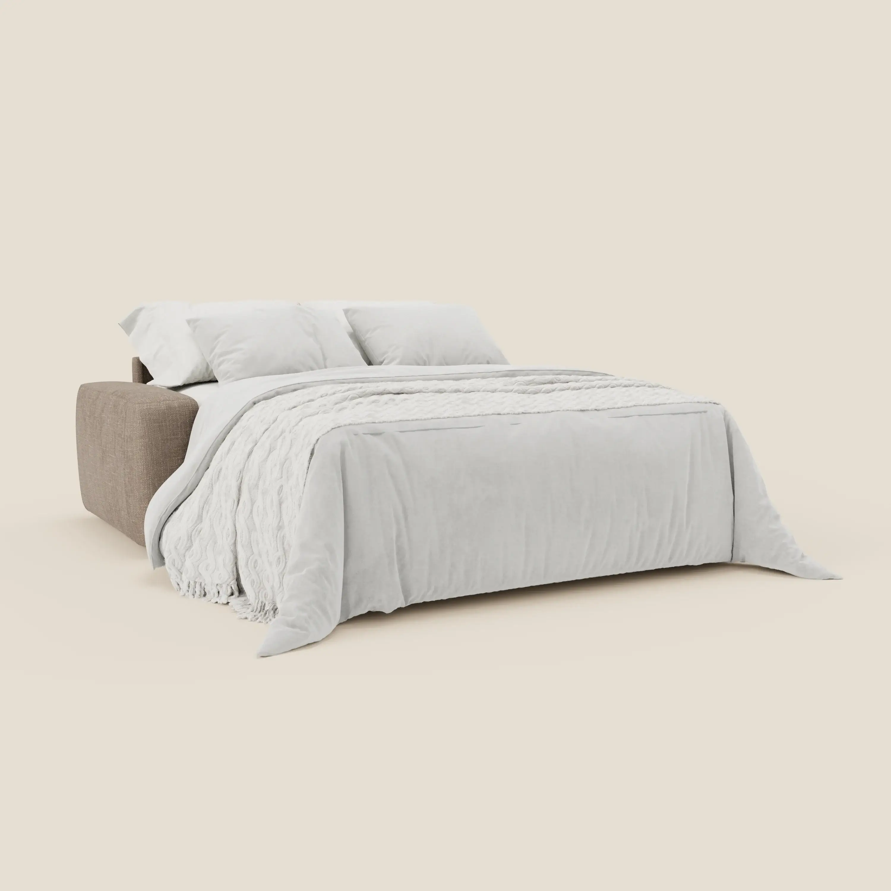 Cloud Canapé convertible matelas H17 cm avec coussins souples en tissu imperméable T06 taupe - Image 2