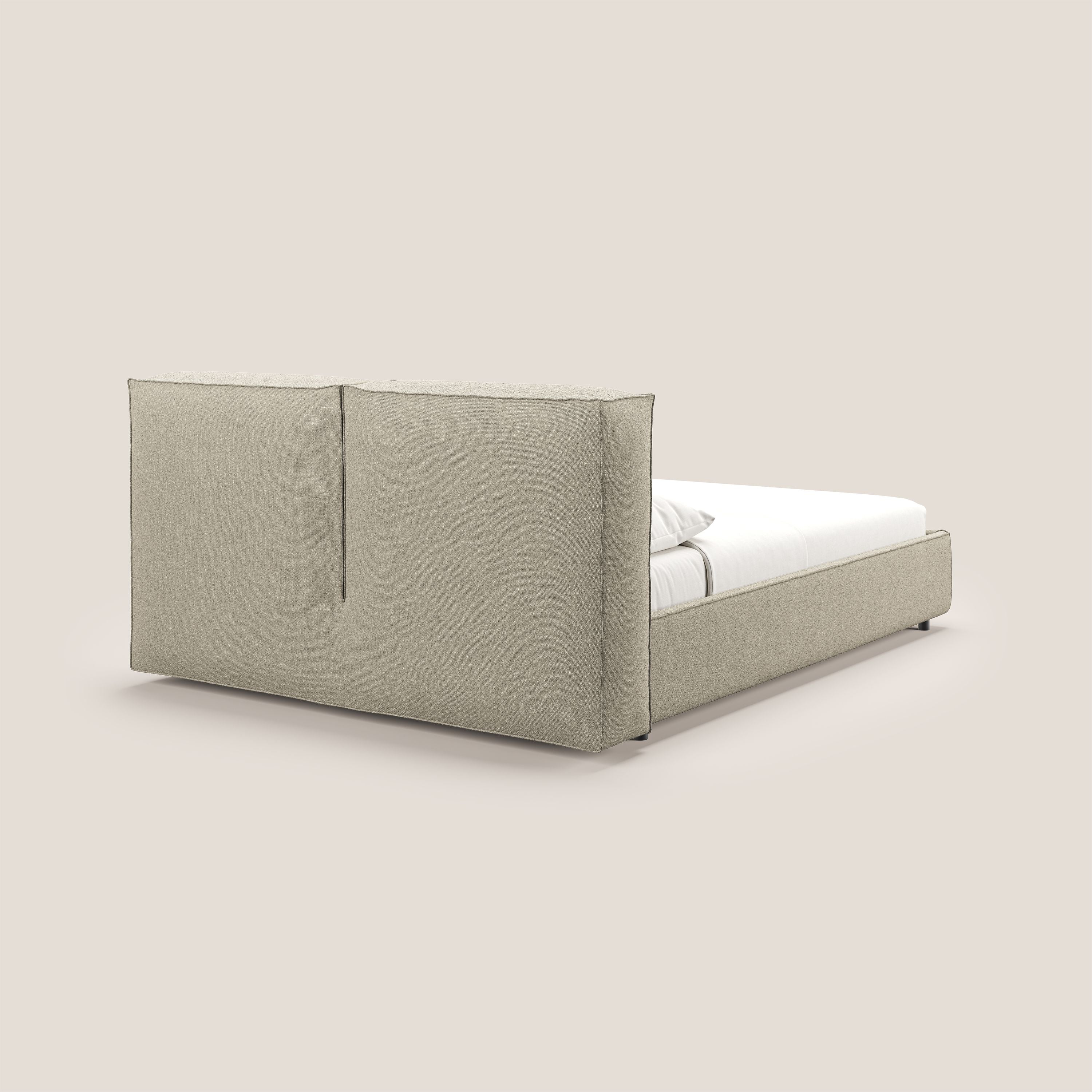 Cocoon lit avec coffre rembourré déhoussable en bouclette imperméable T07 beige - Image 6