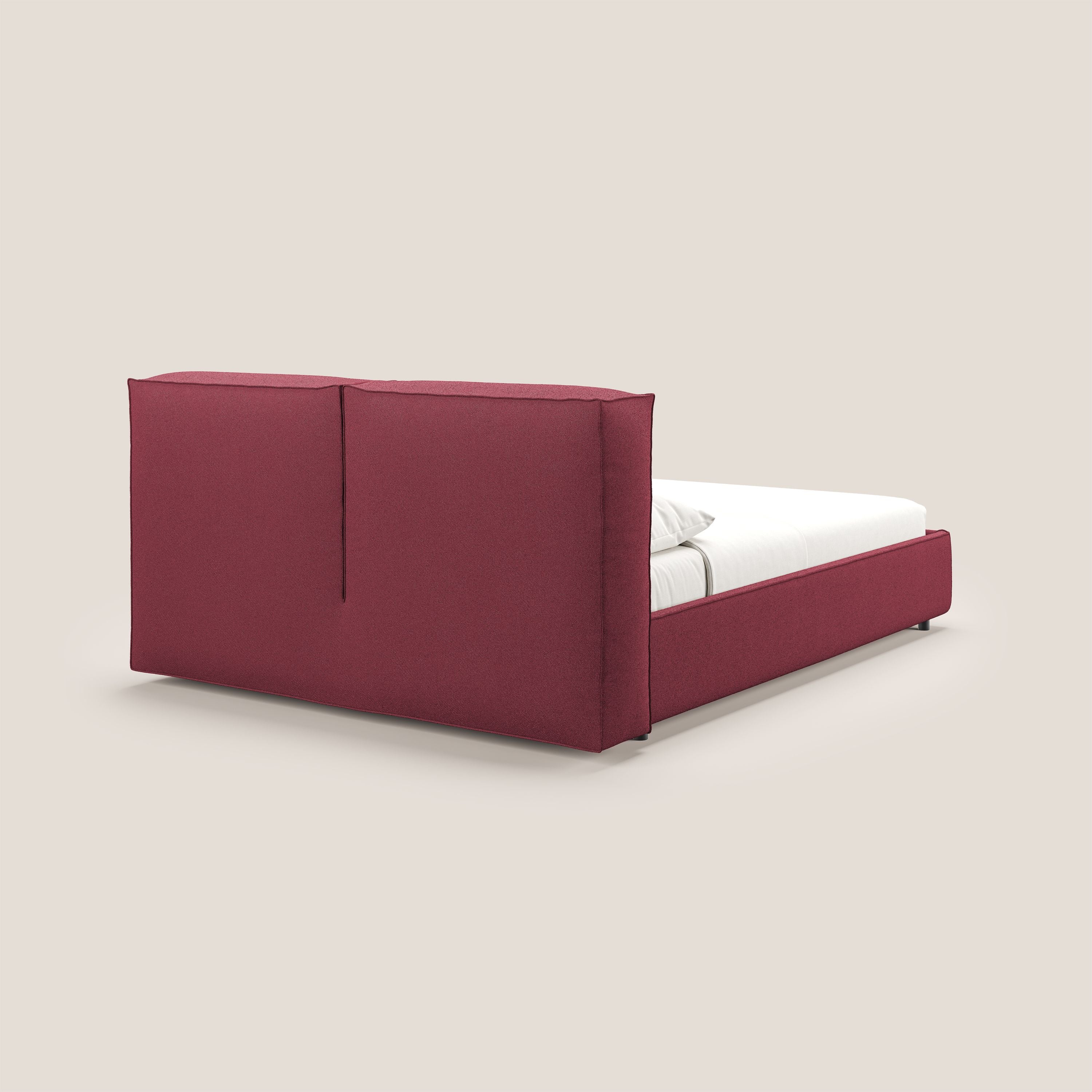 Cocoon lit avec coffre rembourré déhoussable en bouclette imperméable T07 rouge - Image 6