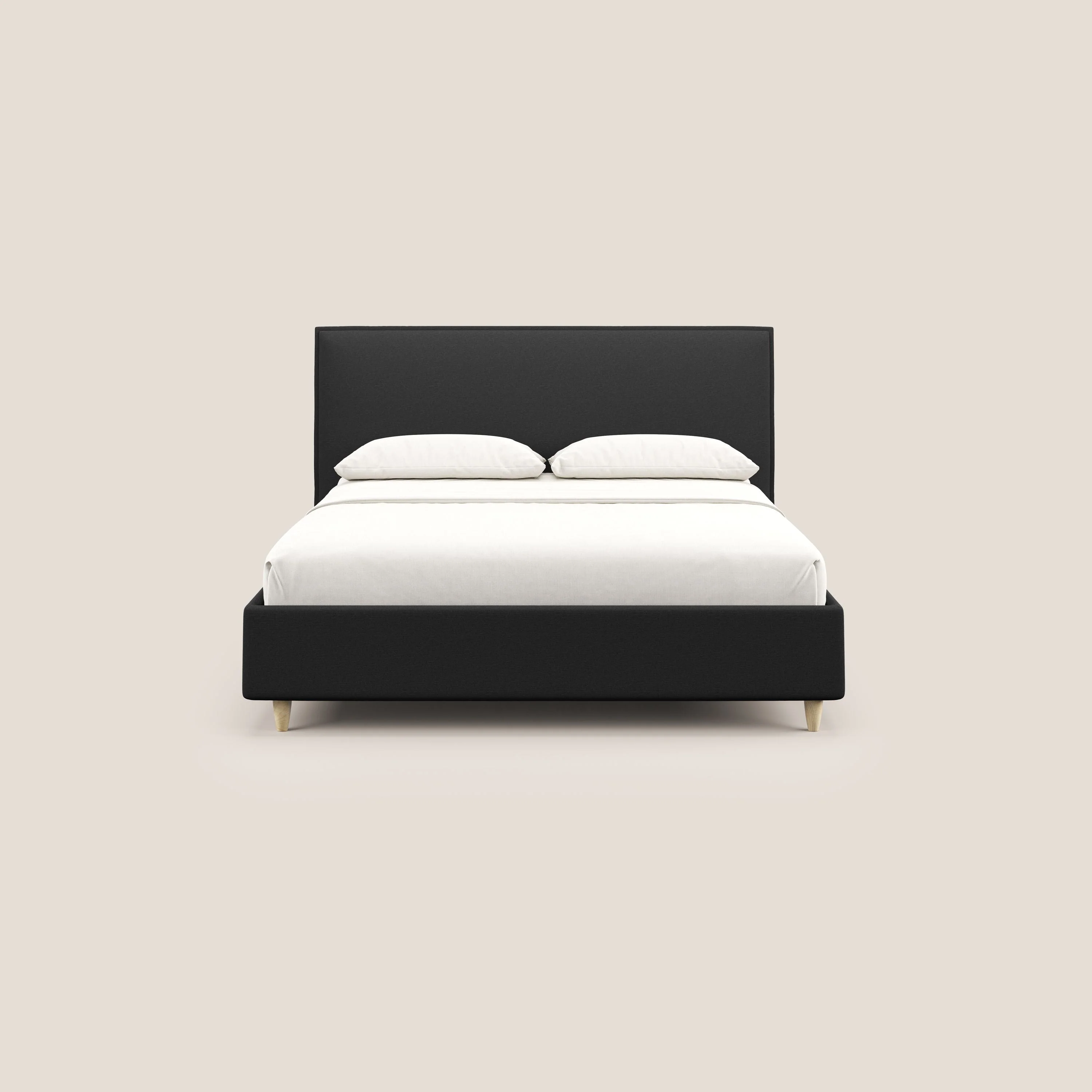Costanza lit coffre et déhoussable en tissu mixte coton imperméable T13 anthracite - Image 3