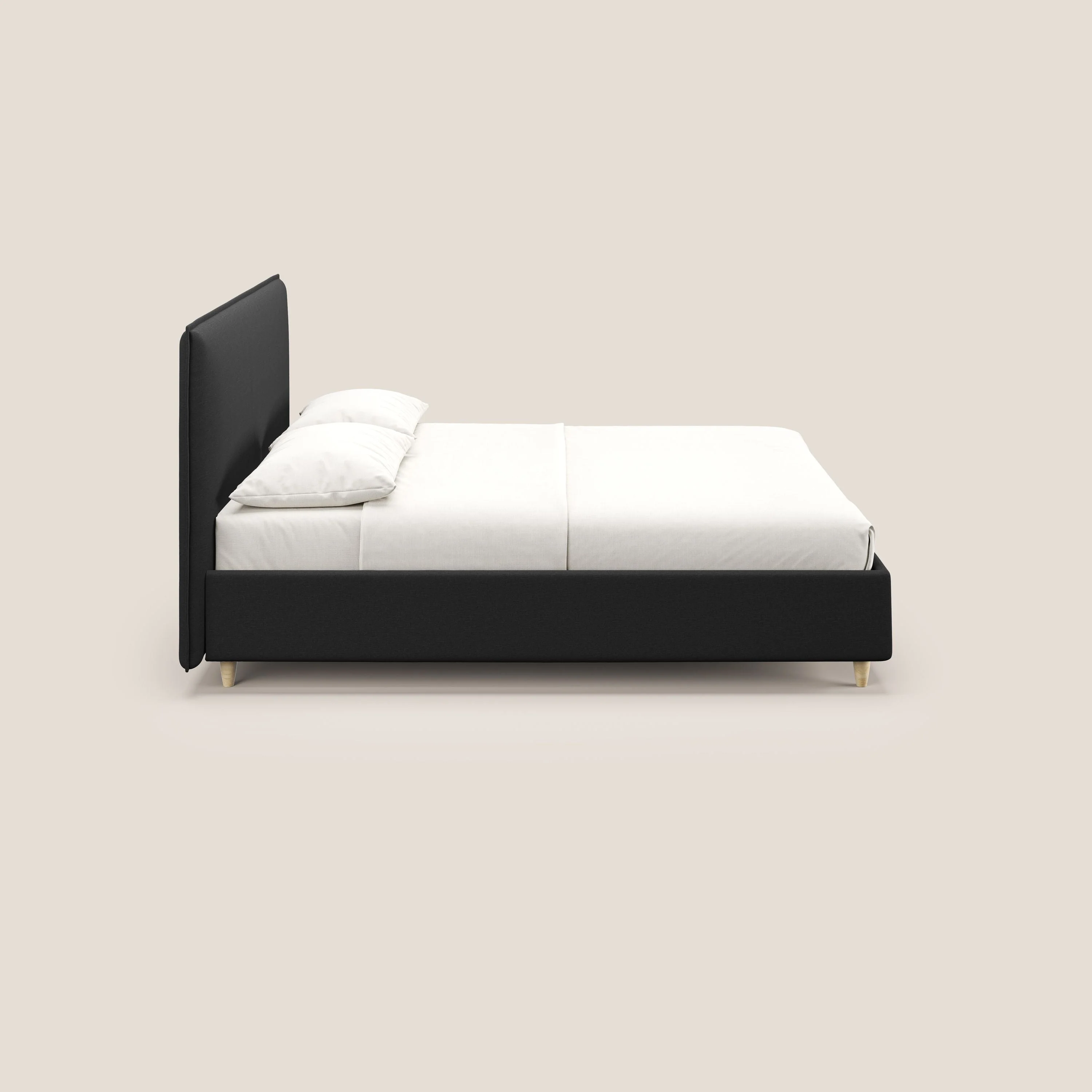 Costanza lit coffre et déhoussable en tissu mixte coton imperméable T13 anthracite - Image 4
