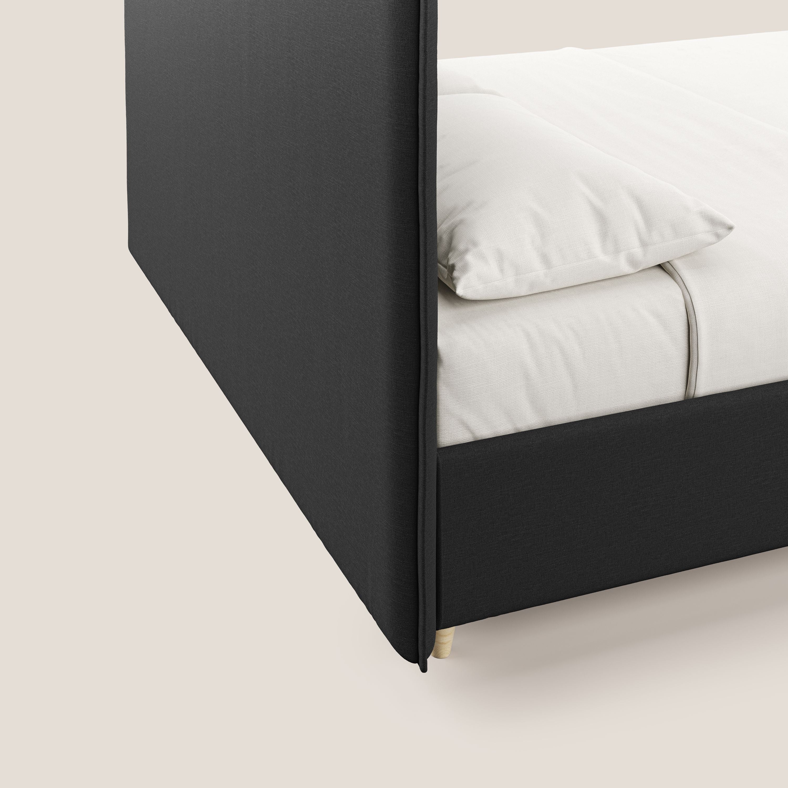 Costanza lit coffre et déhoussable en tissu mixte coton imperméable T13 anthracite - Image 7