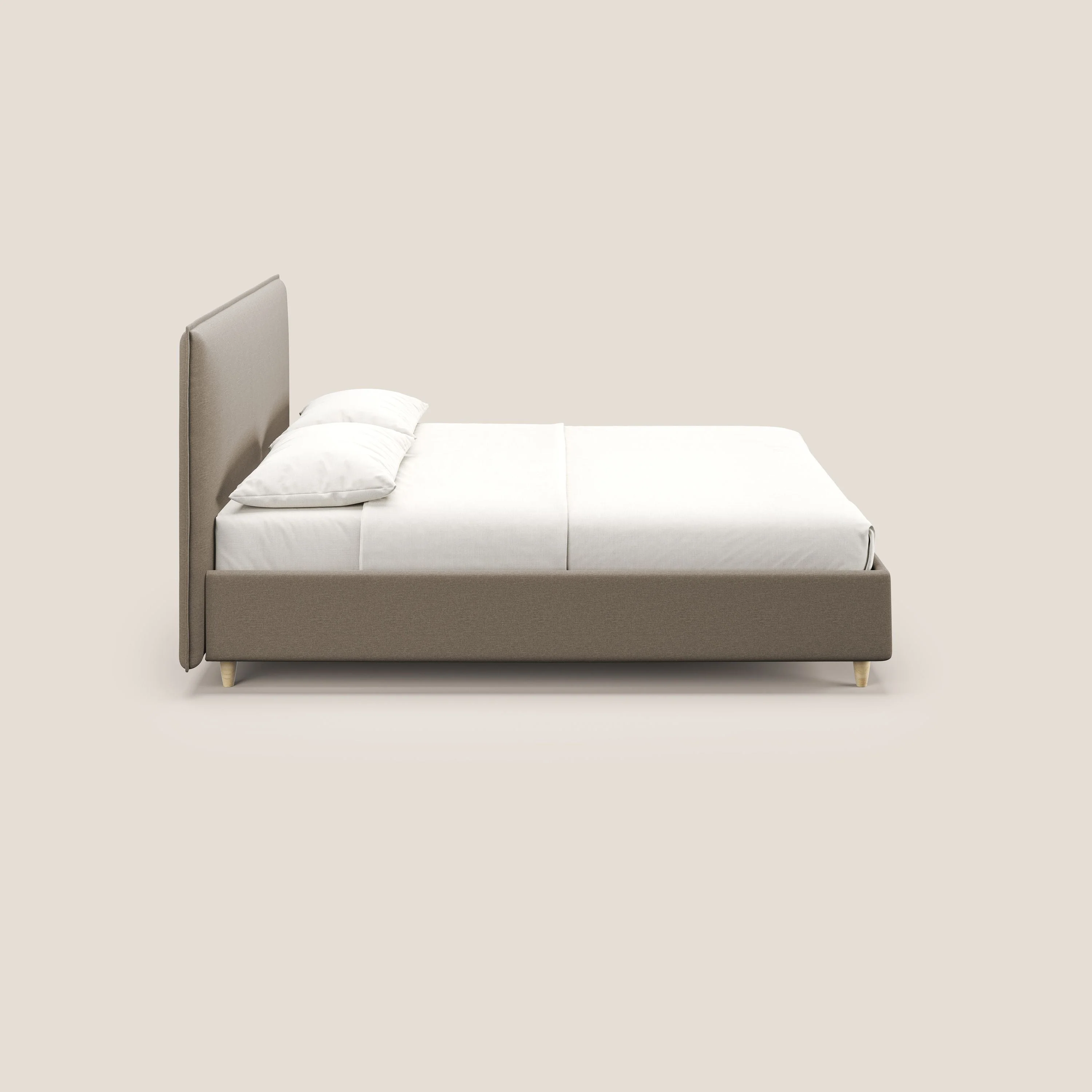 Costanza lit coffre et déhoussable en tissu mixte coton imperméable T13 beige - Image 4