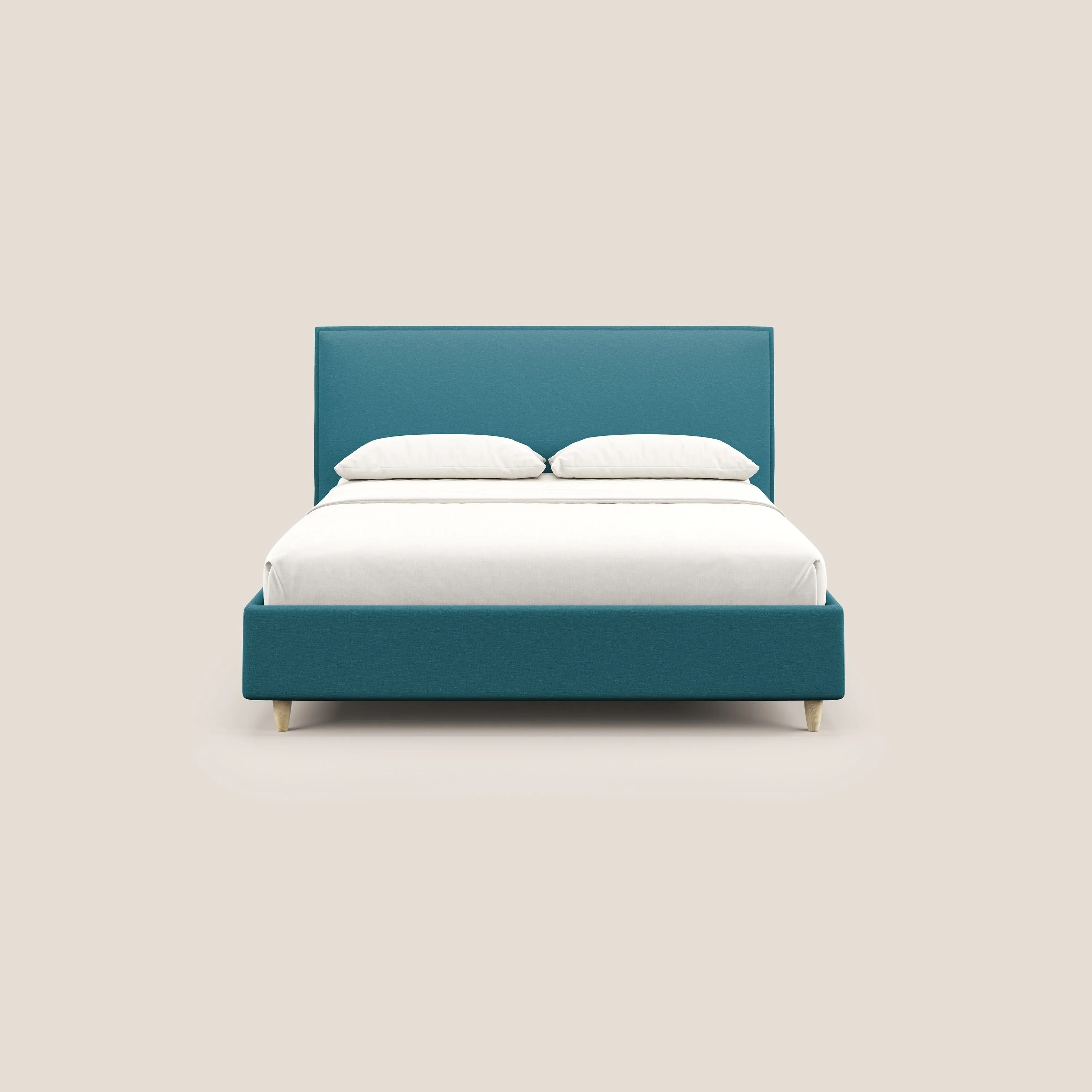 Costanza lit coffre et déhoussable en tissu mixte coton imperméable T13 bleu ciel - Image 3