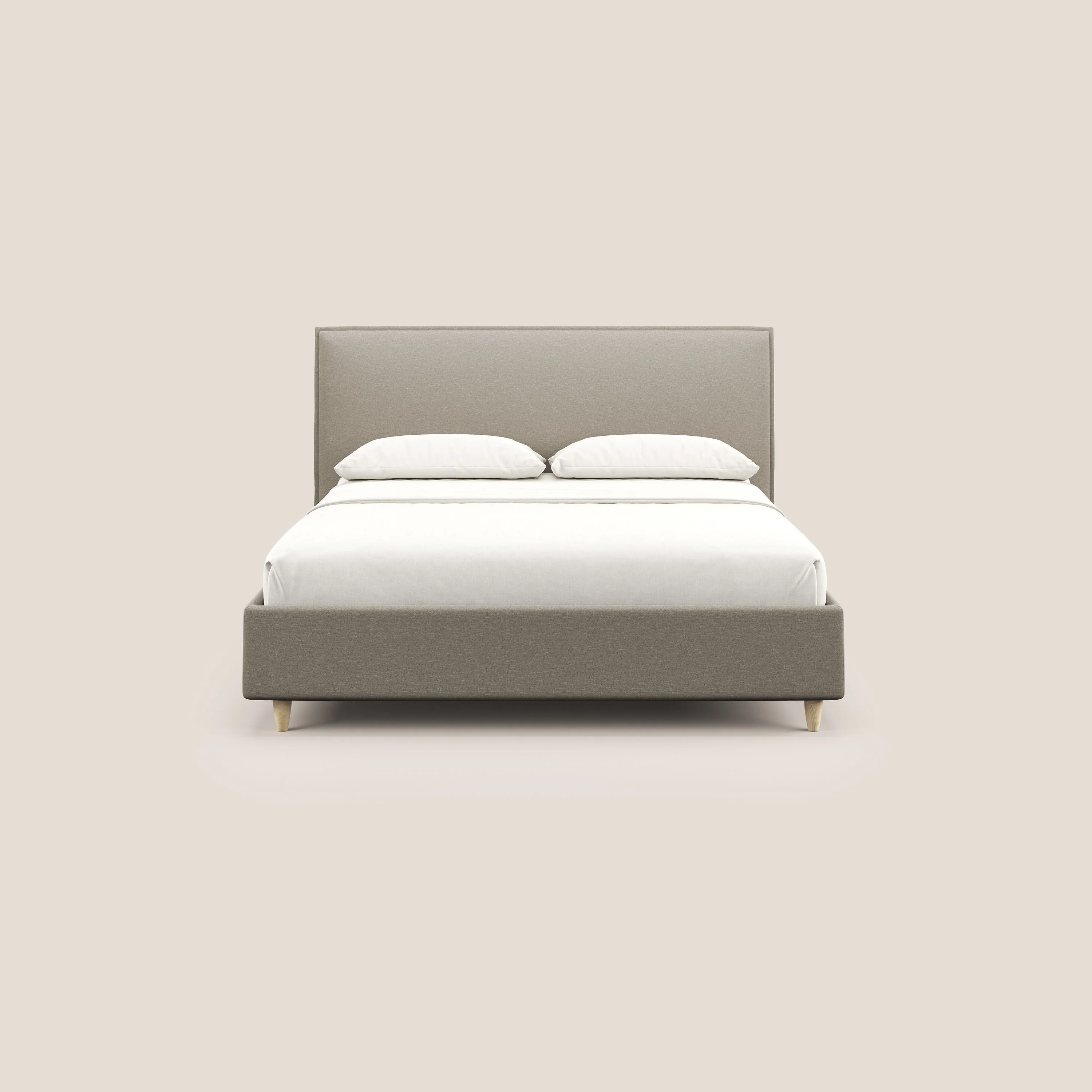 Costanza lit coffre et déhoussable en tissu mixte coton imperméable T13 crème - Image 4