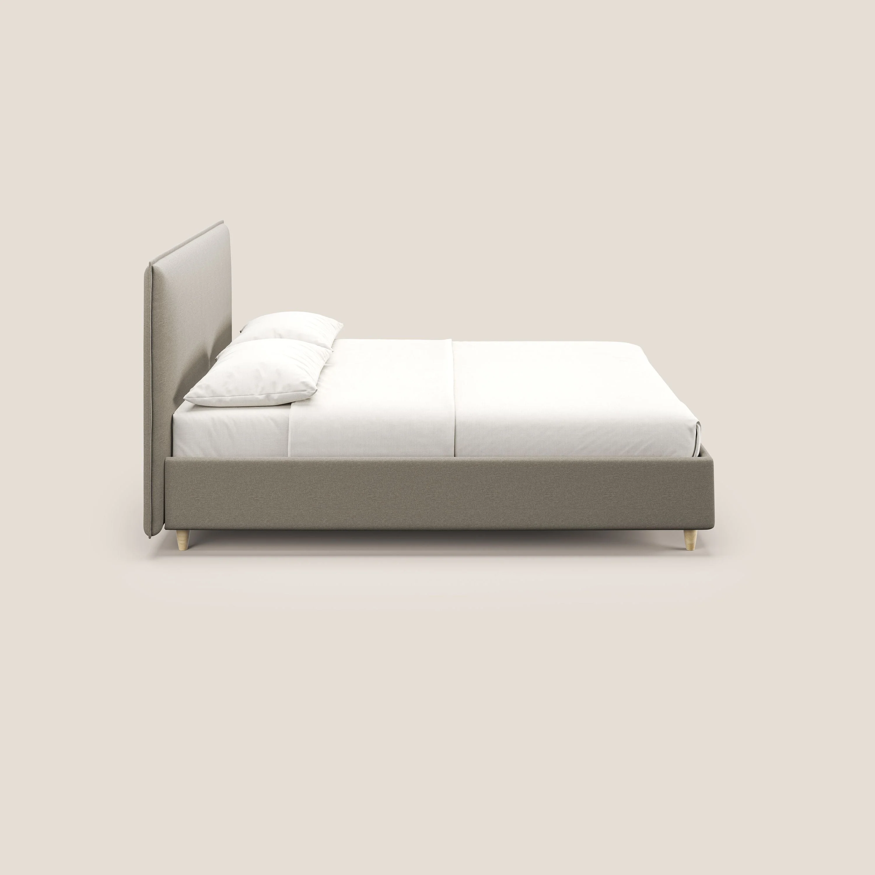 Costanza lit coffre et déhoussable en tissu mixte coton imperméable T13 crème - Image 6