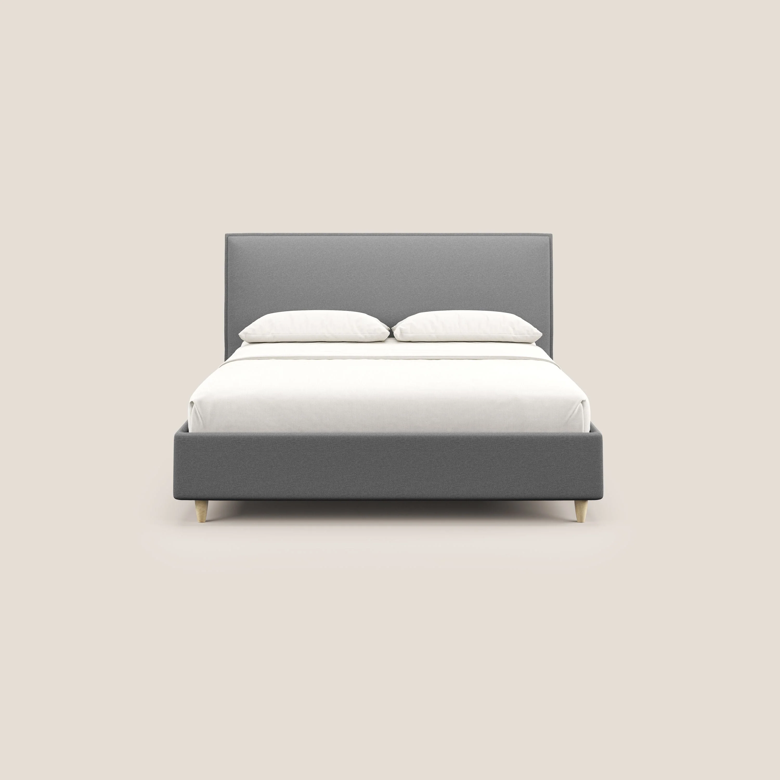 Costanza lit coffre et déhoussable en tissu mixte coton imperméable T13 gris - Image 3