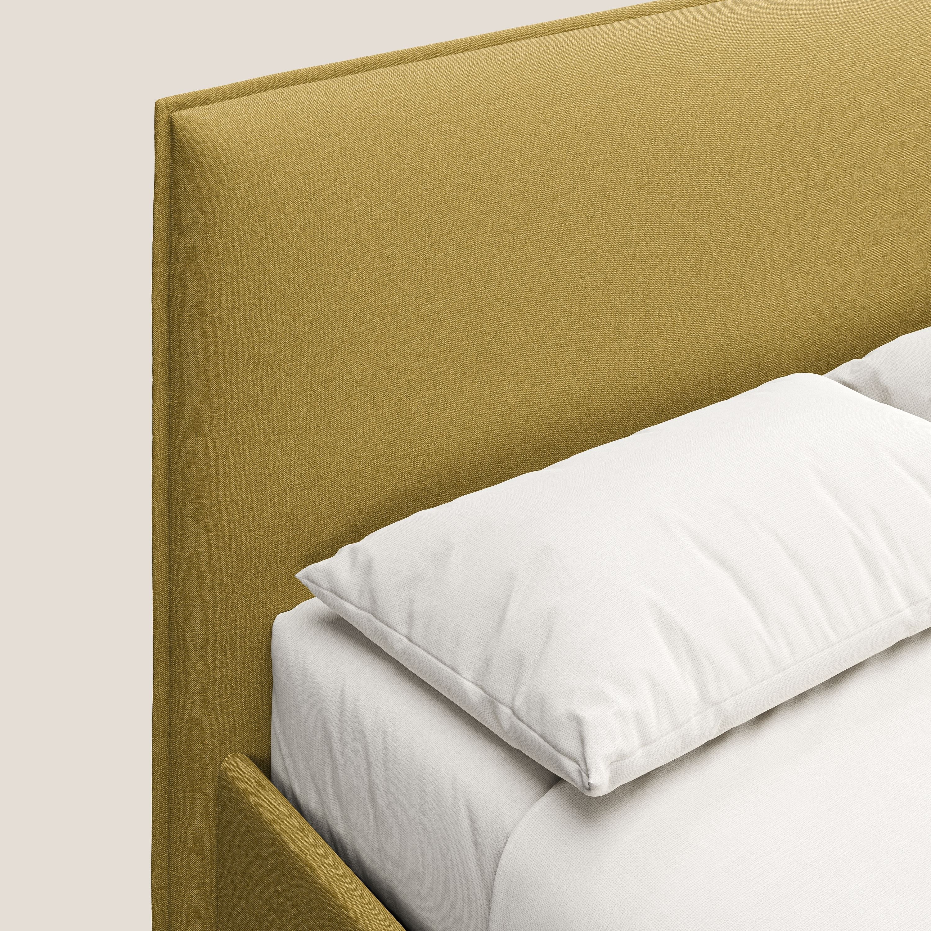 Costanza lit coffre et déhoussable en tissu mixte coton imperméable T13 jaune - Image 6