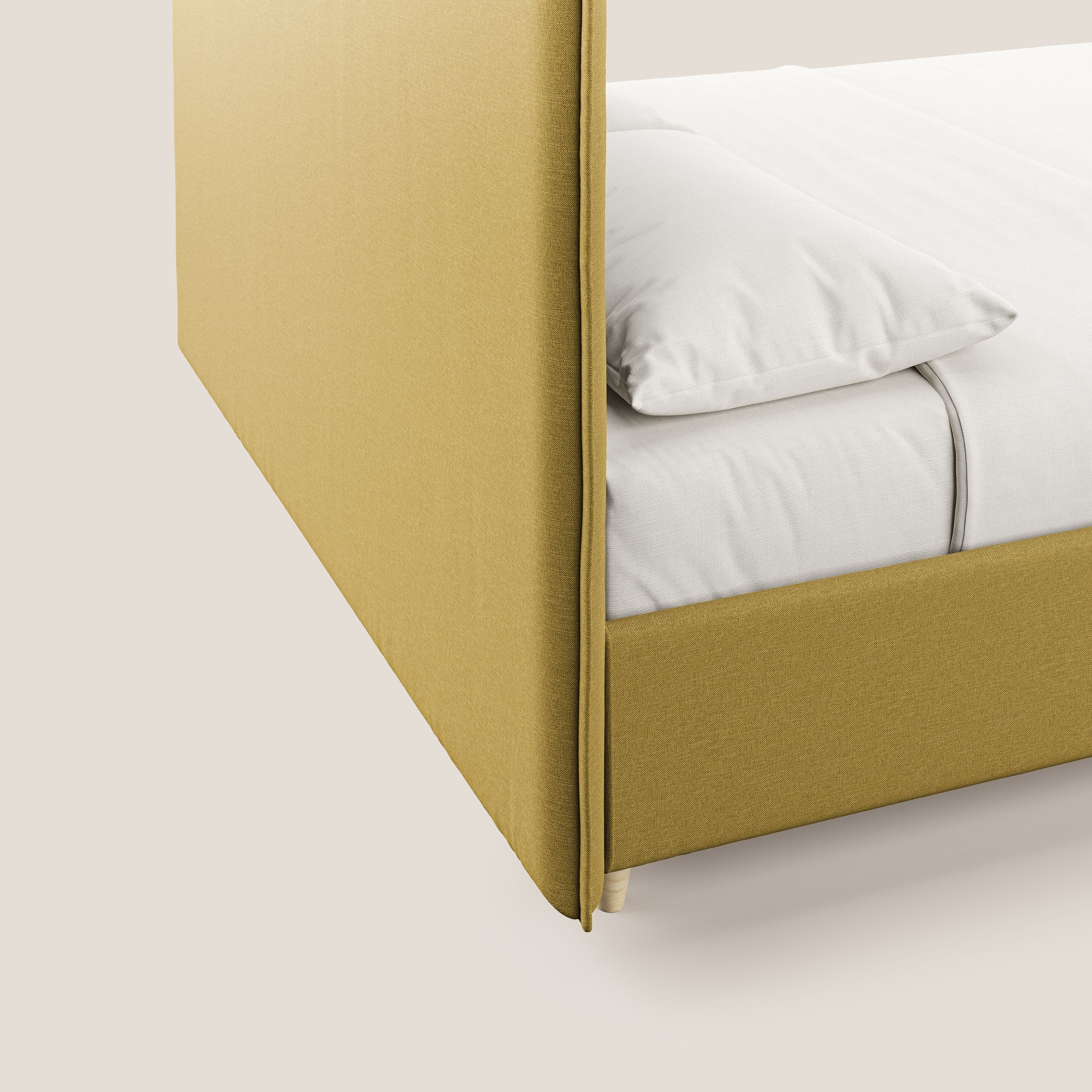 Costanza lit coffre et déhoussable en tissu mixte coton imperméable T13 jaune - Image 7