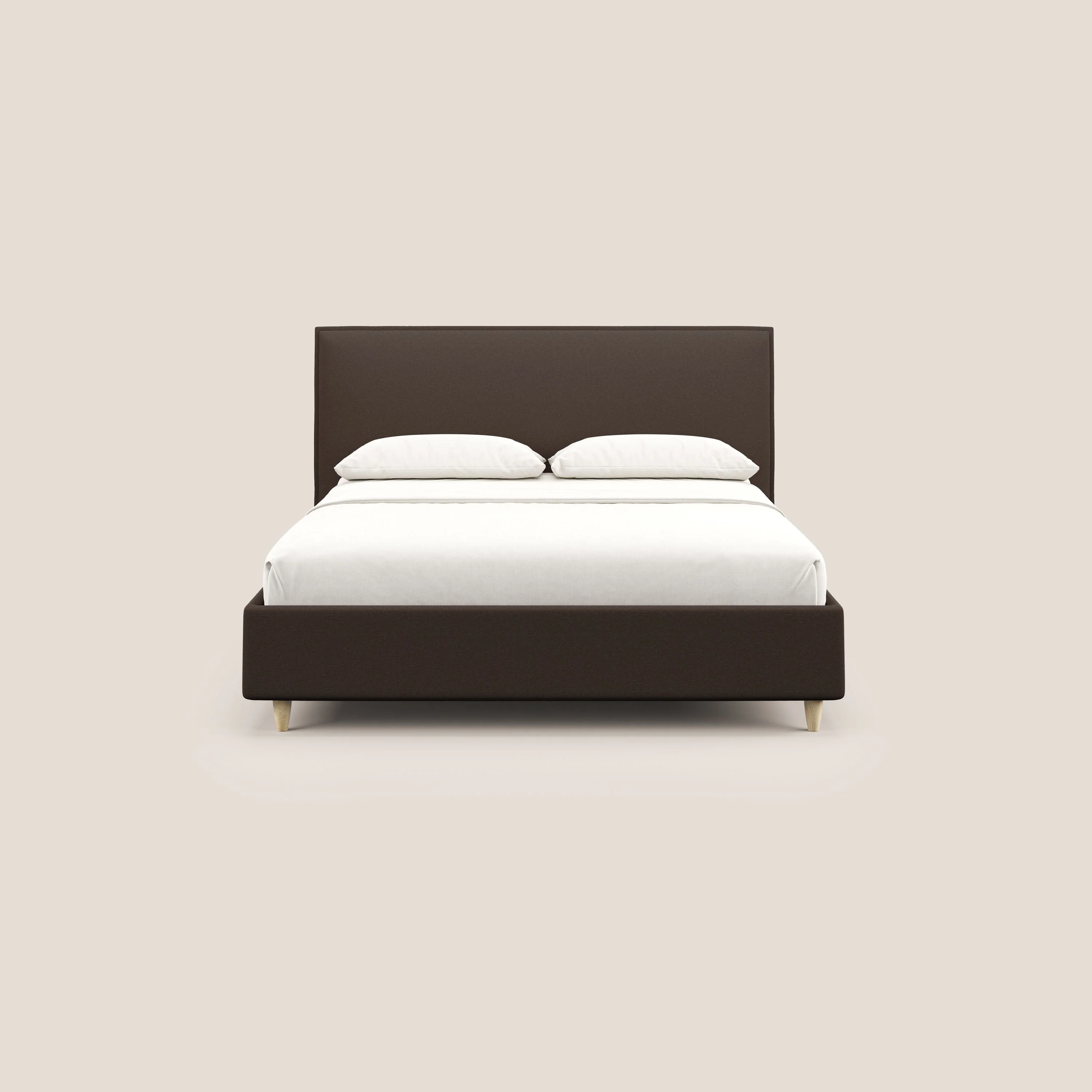 Costanza lit coffre et déhoussable en tissu mixte coton imperméable T13 marron - Image 3