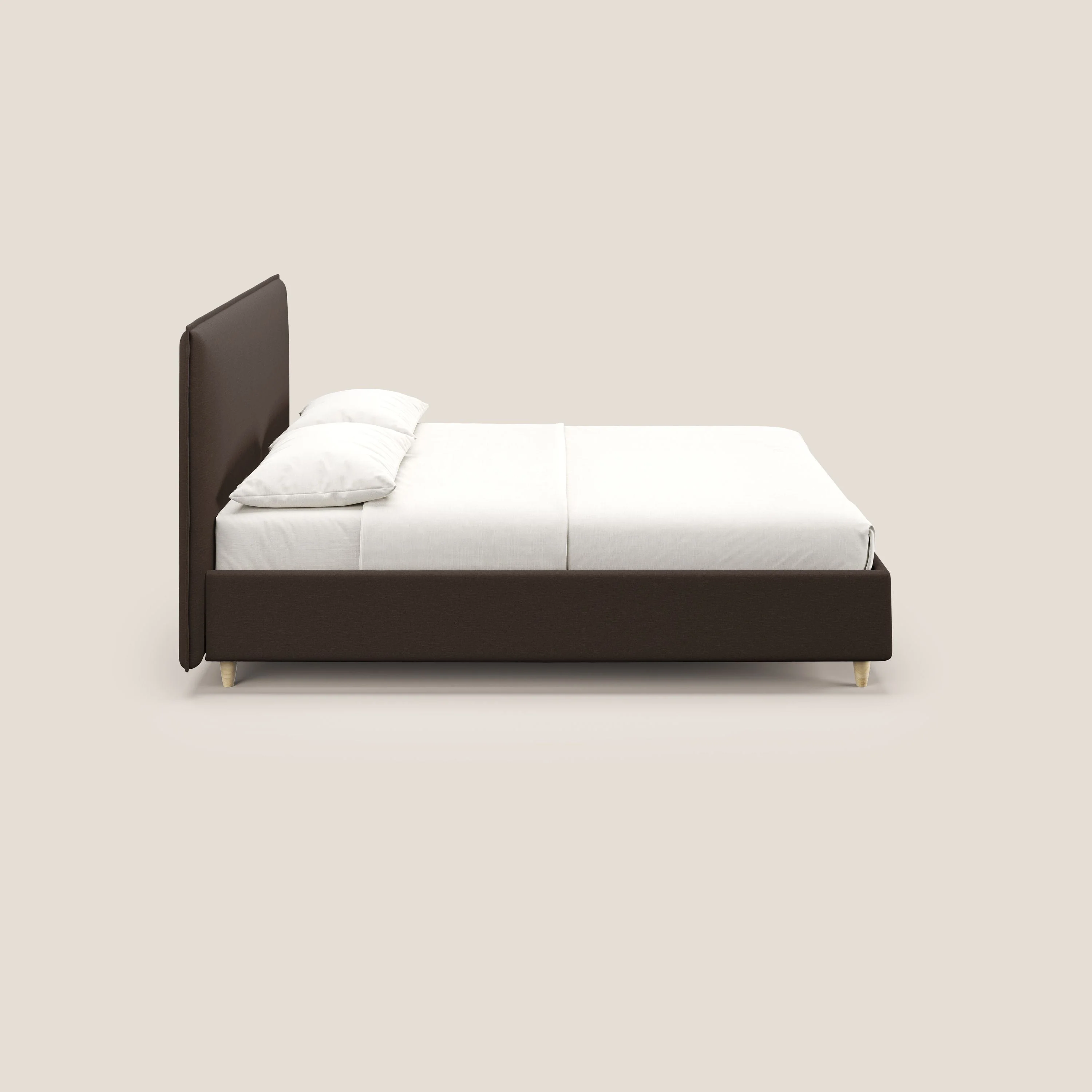 Costanza lit coffre et déhoussable en tissu mixte coton imperméable T13 marron - Image 4