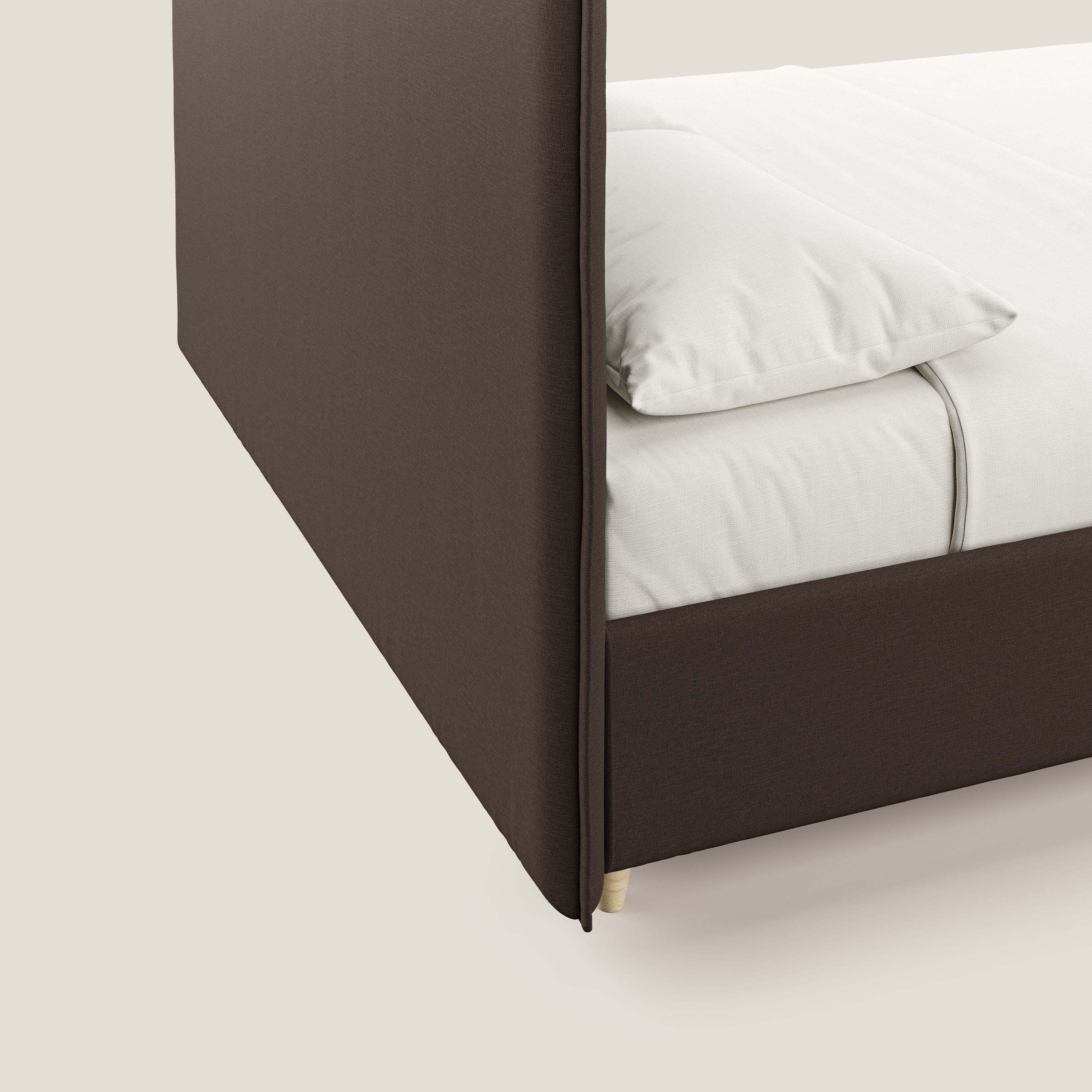 Costanza lit coffre et déhoussable en tissu mixte coton imperméable T13 marron - Image 7