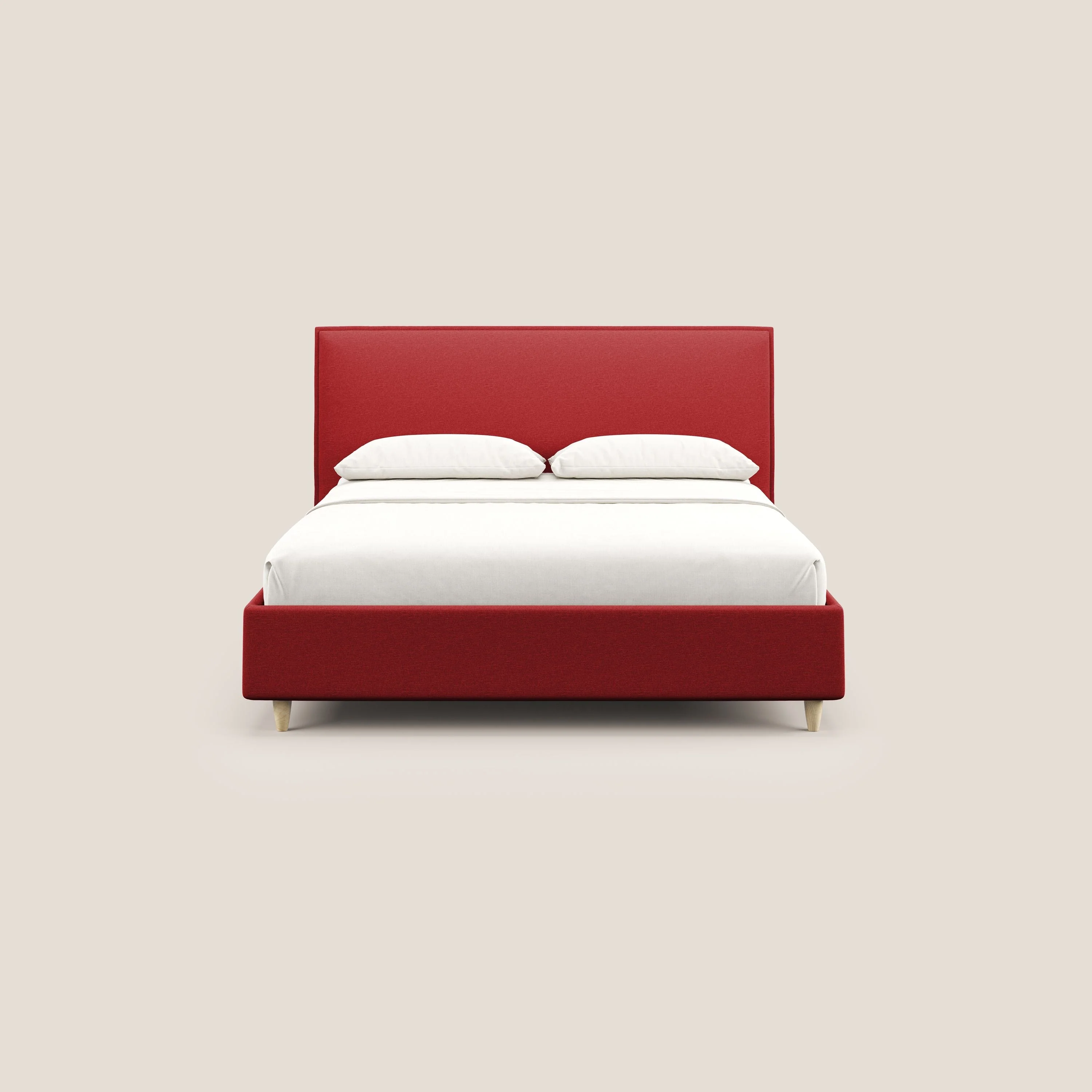 Costanza lit coffre et déhoussable en tissu mixte coton imperméable T13 rouge - Image 3