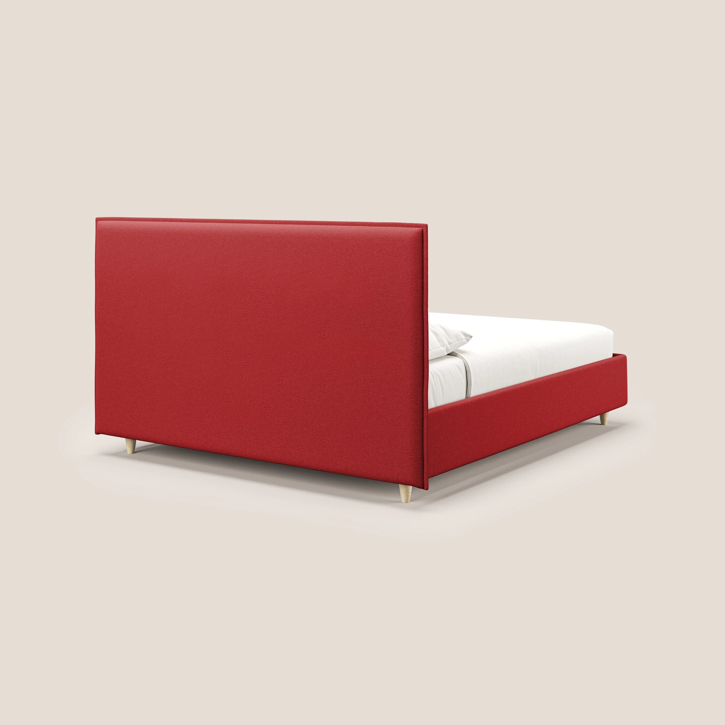 Costanza lit coffre et déhoussable en tissu mixte coton imperméable T13 rouge - Image 5