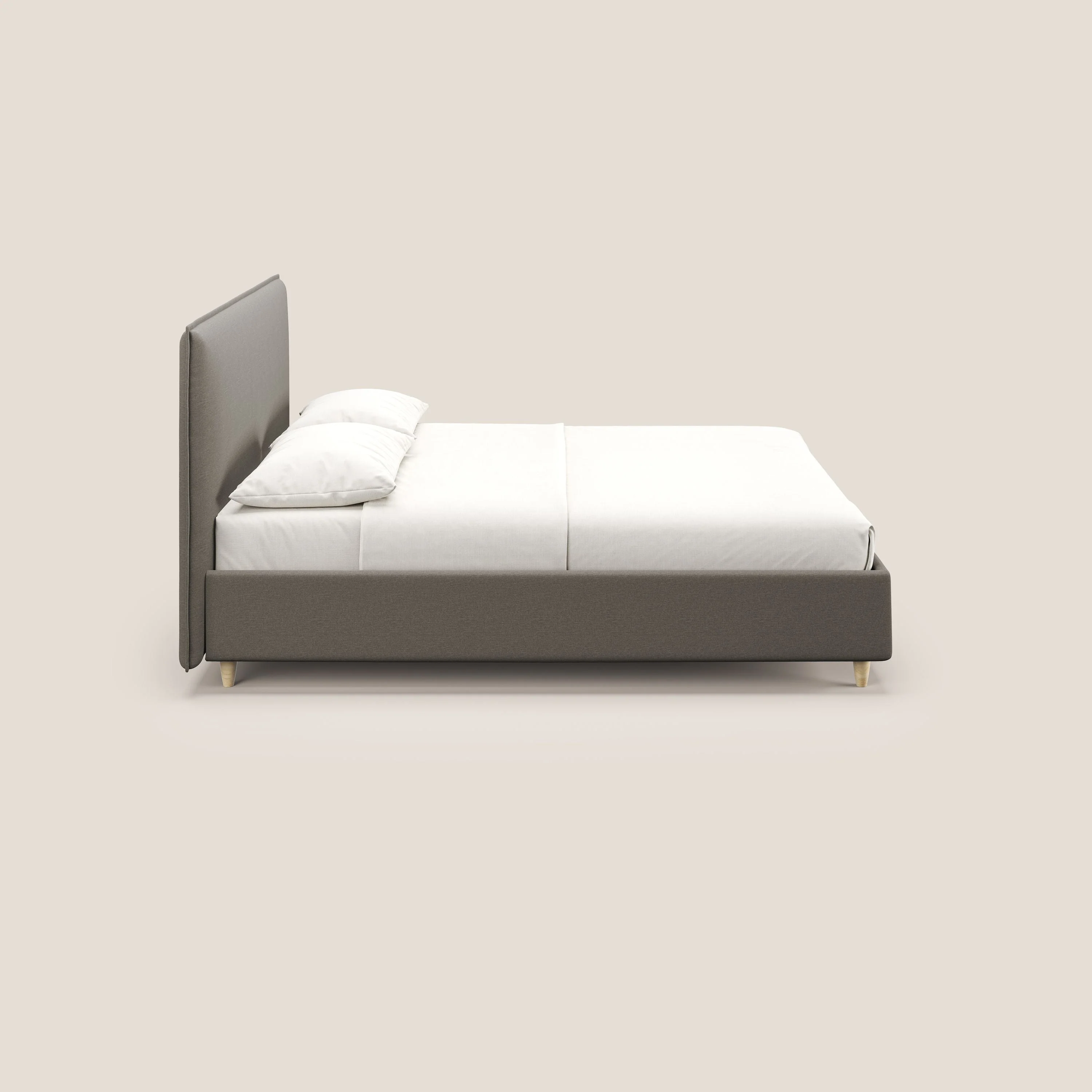 Costanza lit coffre et déhoussable en tissu mixte coton imperméable T13 Taupe tortora - Image 4