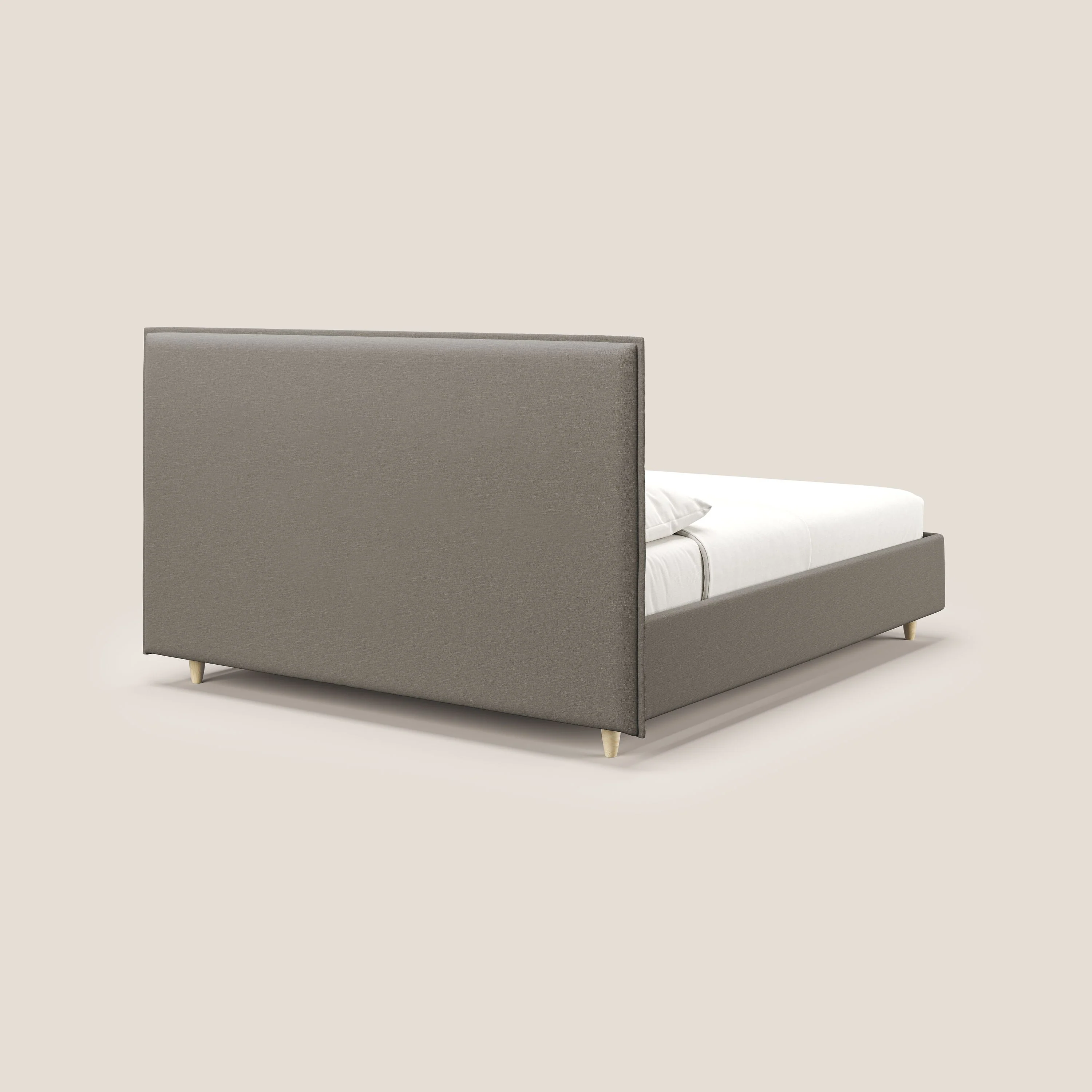 Costanza lit coffre et déhoussable en tissu mixte coton imperméable T13 Taupe tortora - Image 5