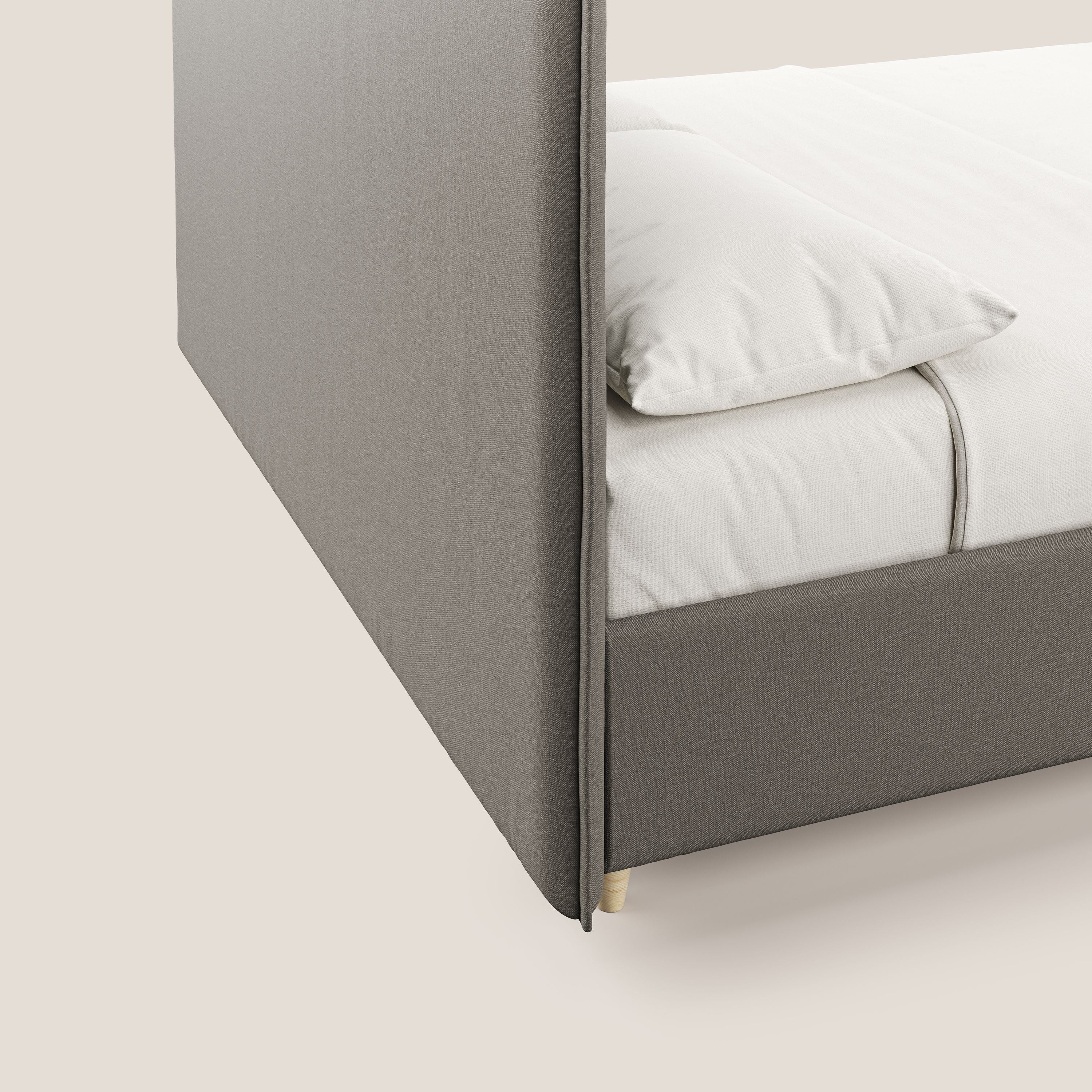 Costanza lit coffre et déhoussable en tissu mixte coton imperméable T13 Taupe tortora - Image 7