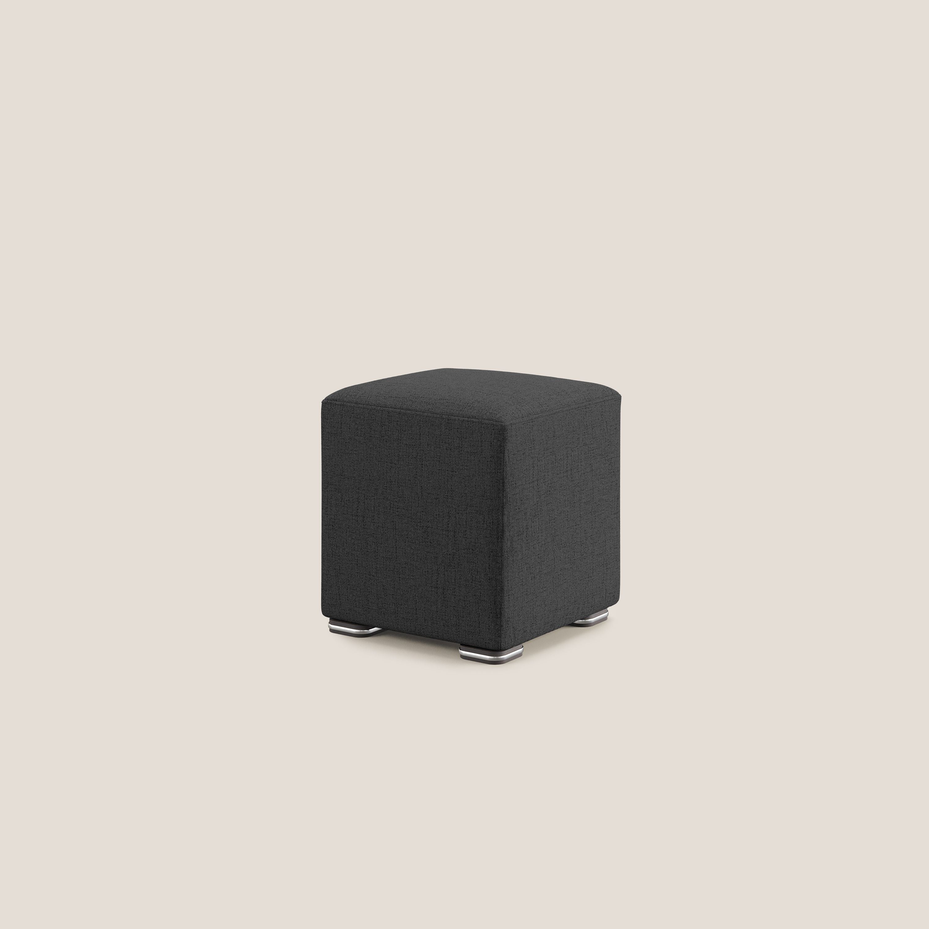 Cube pouf en tissu doux imperméable FELIS T03 anthracite - Image 2