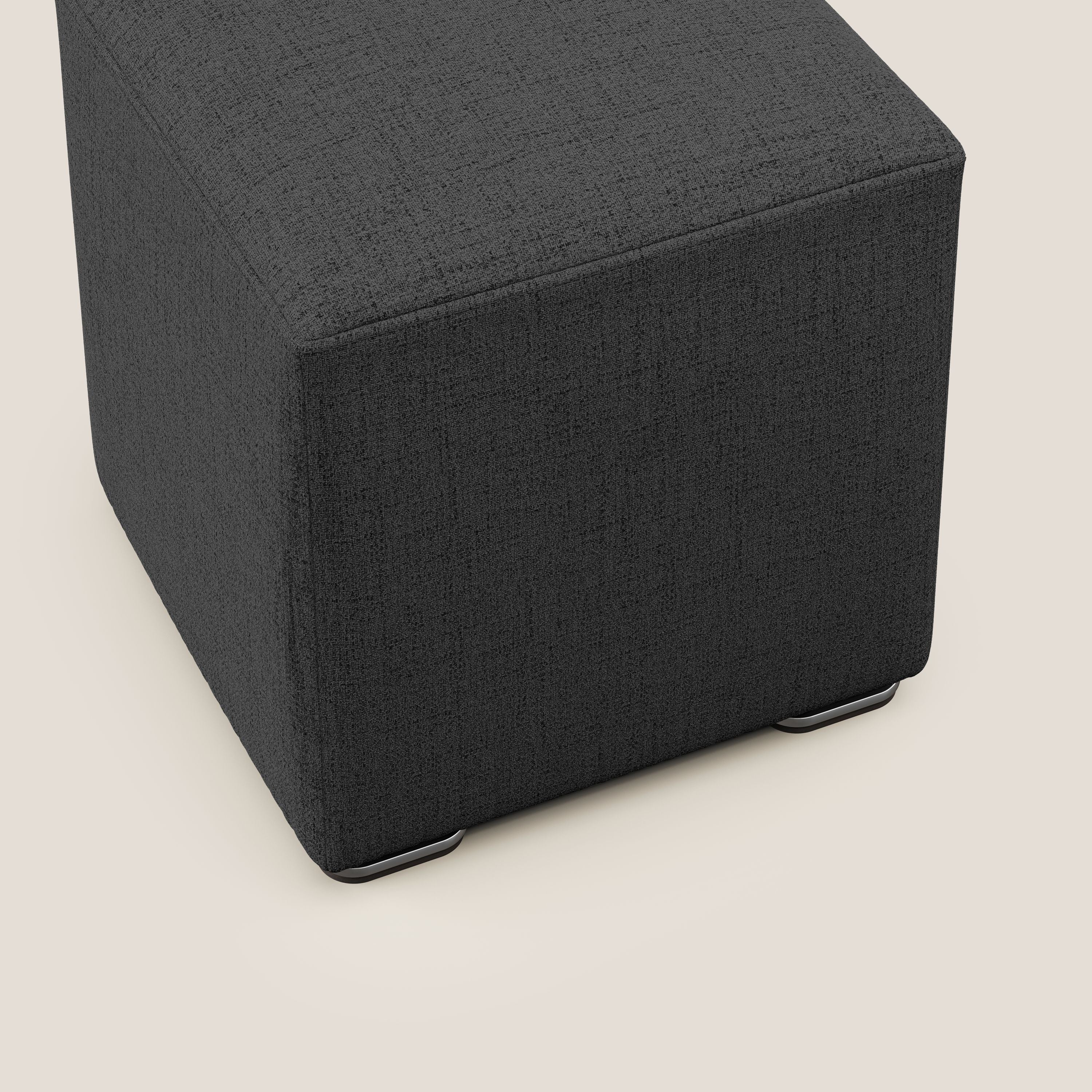Cube pouf en tissu doux imperméable FELIS T03 anthracite - Image 5