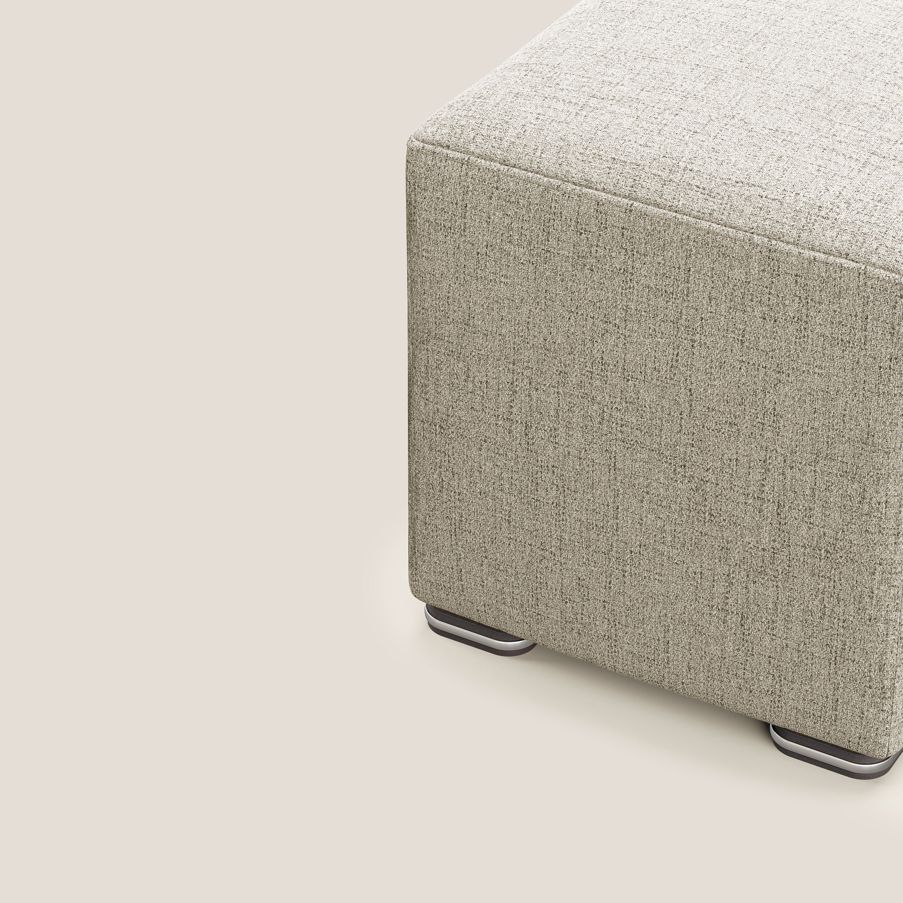 Cube pouf en tissu doux imperméable FELIS T03 beige - Image 3