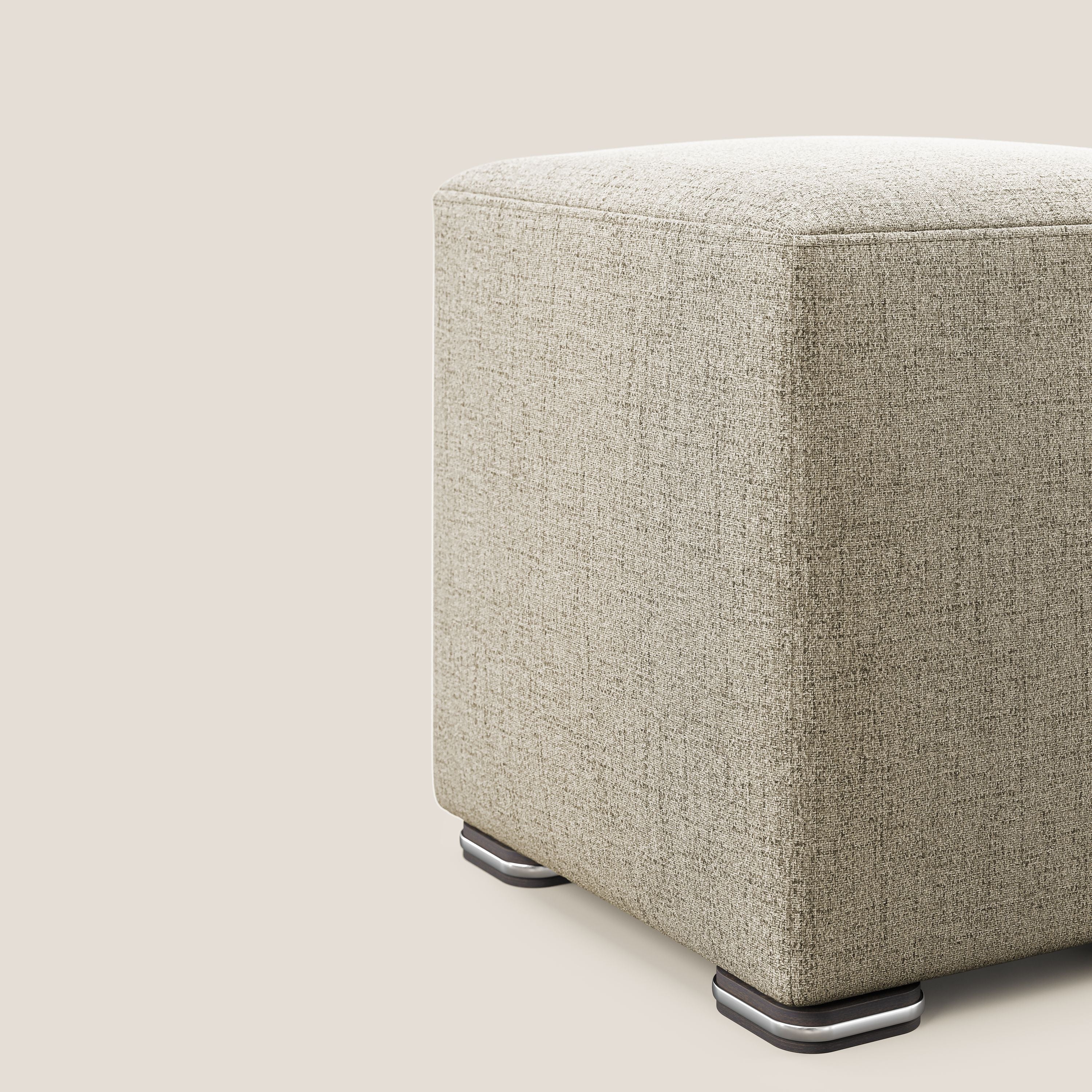 Cube pouf en tissu doux imperméable FELIS T03 beige - Image 4