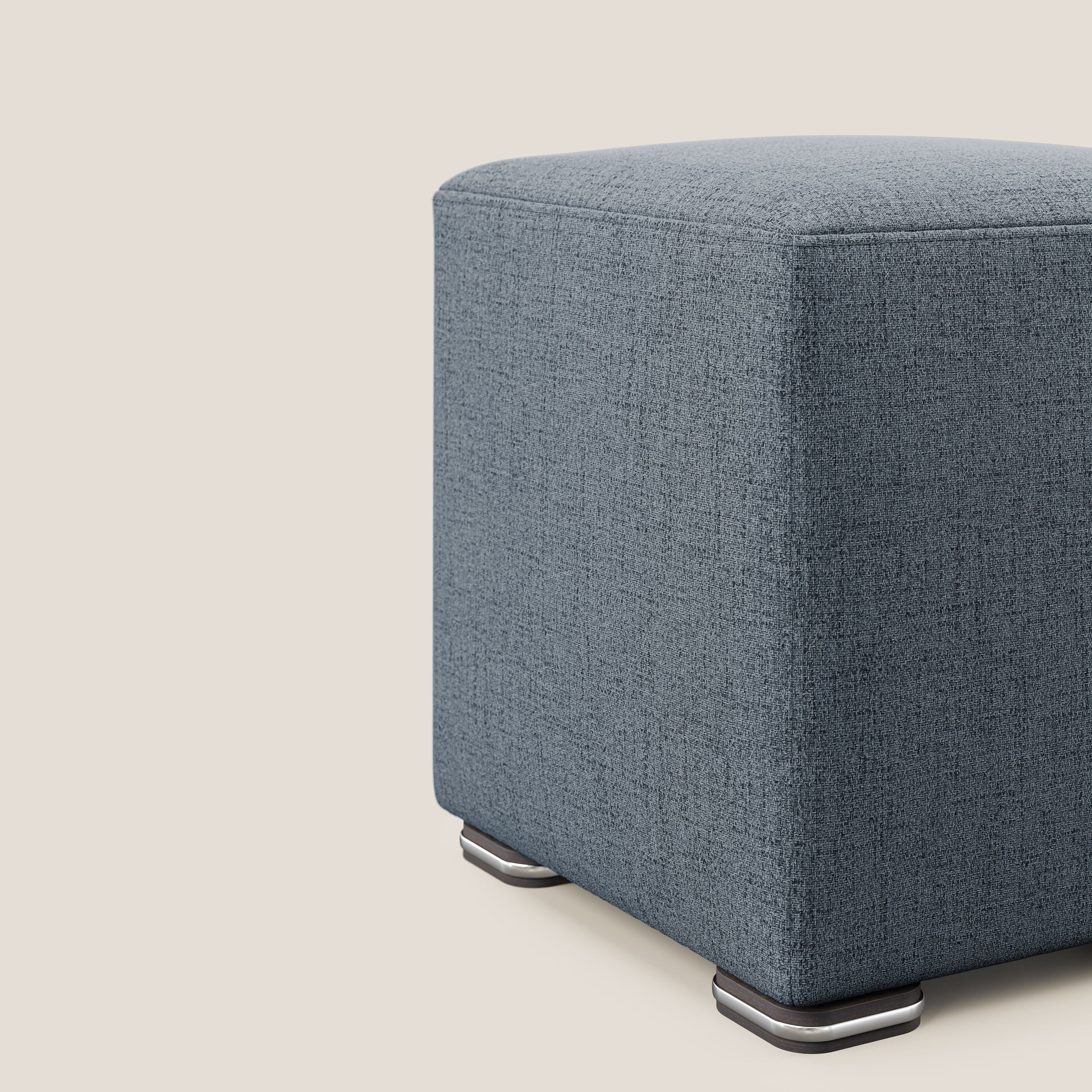 Cube pouf en tissu doux imperméable FELIS T03 bleu - Image 4