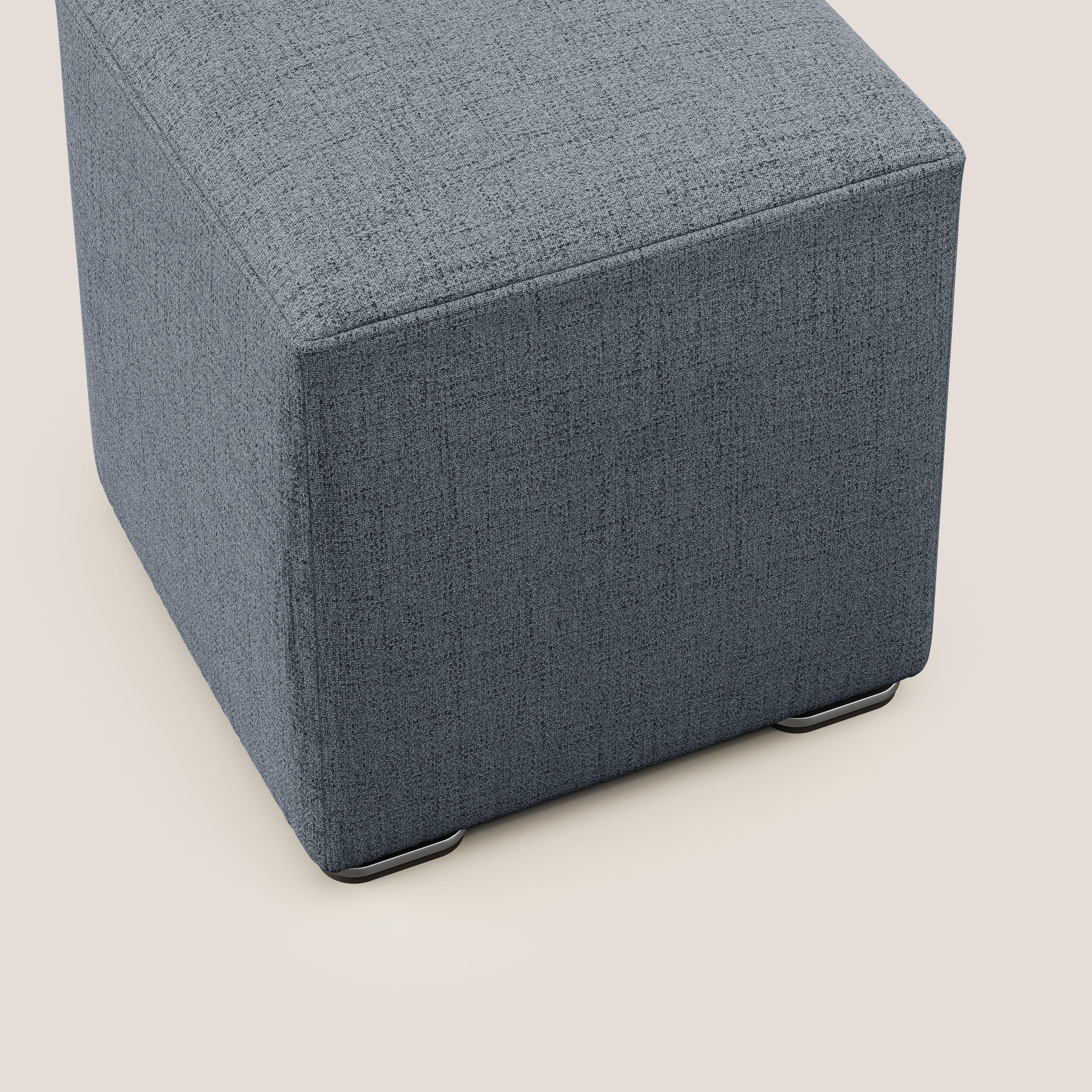 Cube pouf en tissu doux imperméable FELIS T03 bleu - Image 5