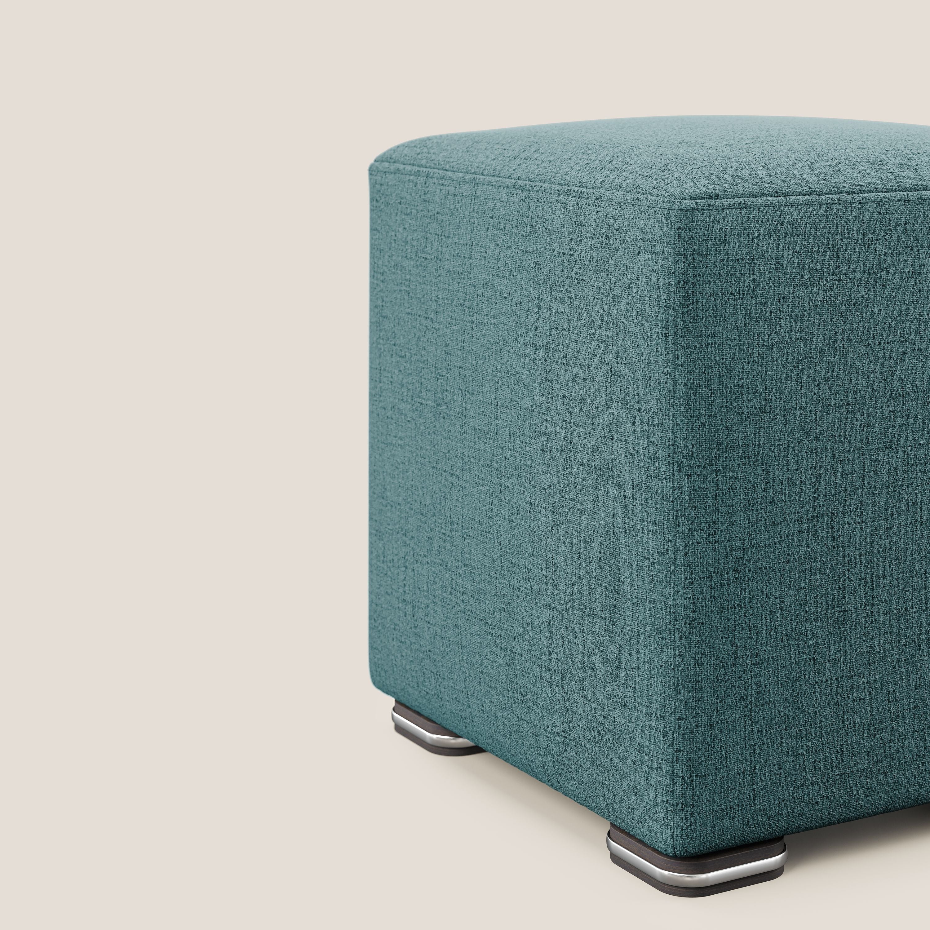 Cube pouf en tissu doux imperméable FELIS T03 bleu clair - Image 4