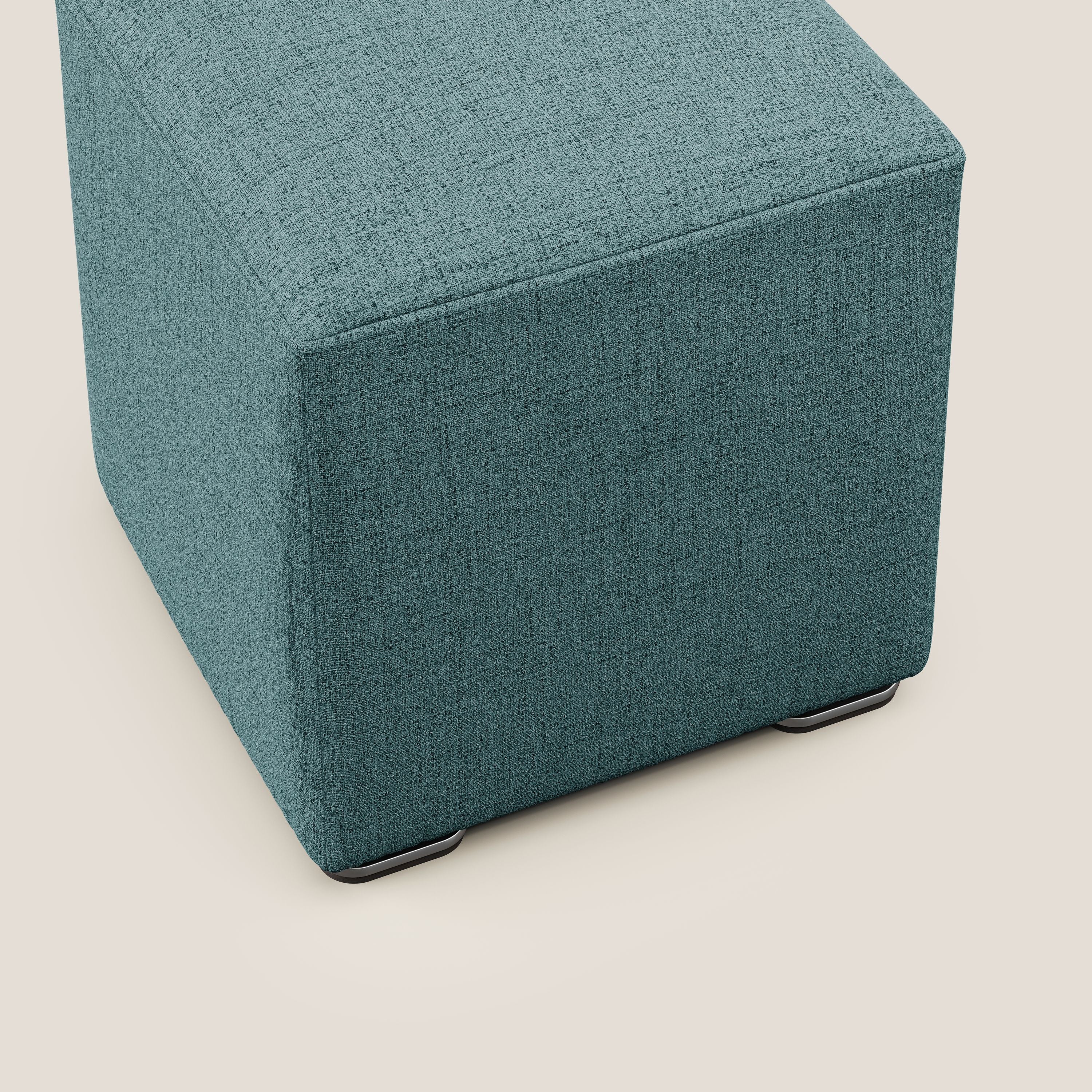 Cube pouf en tissu doux imperméable FELIS T03 bleu clair - Image 5