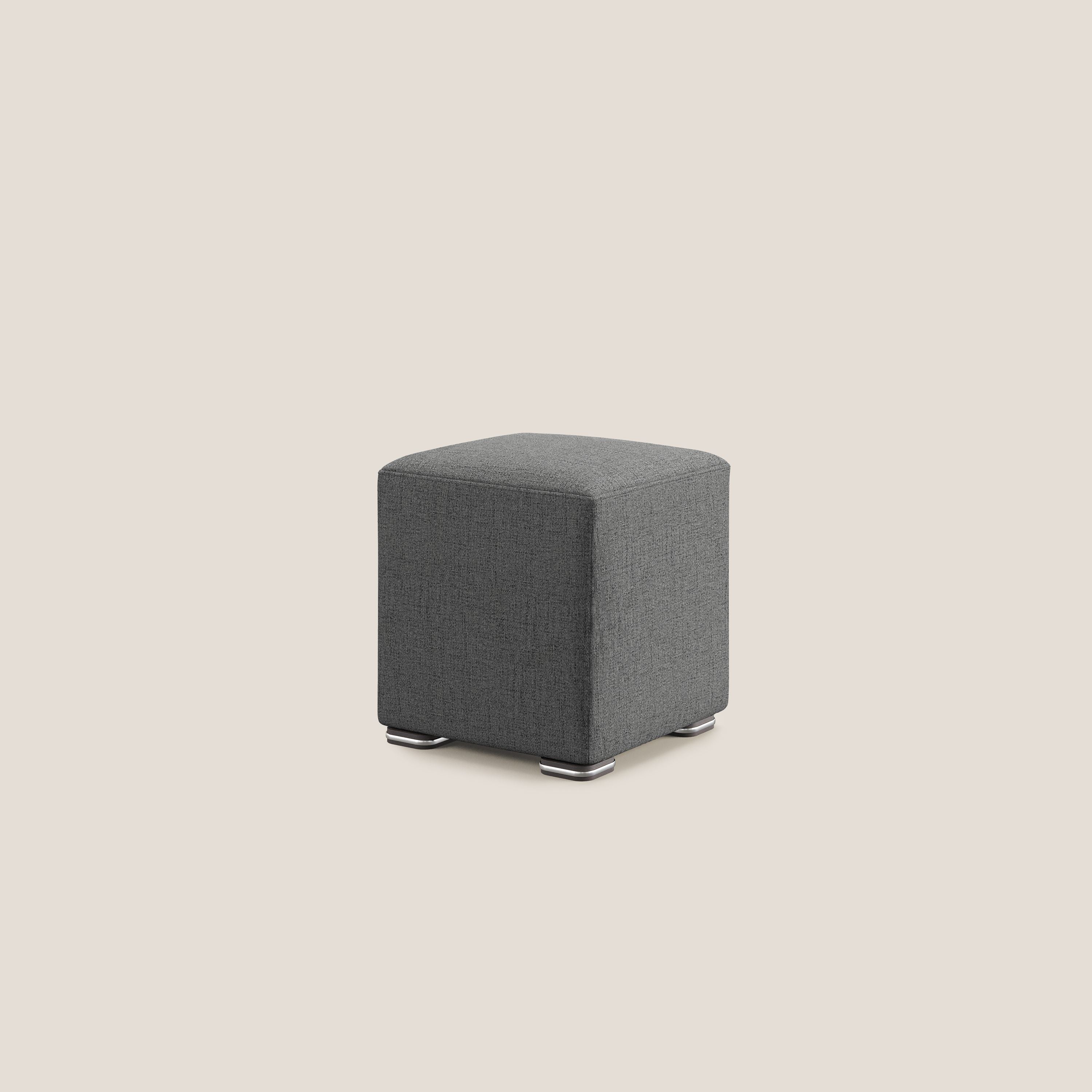 Cube pouf en tissu doux imperméable FELIS T03 gris - Image 2