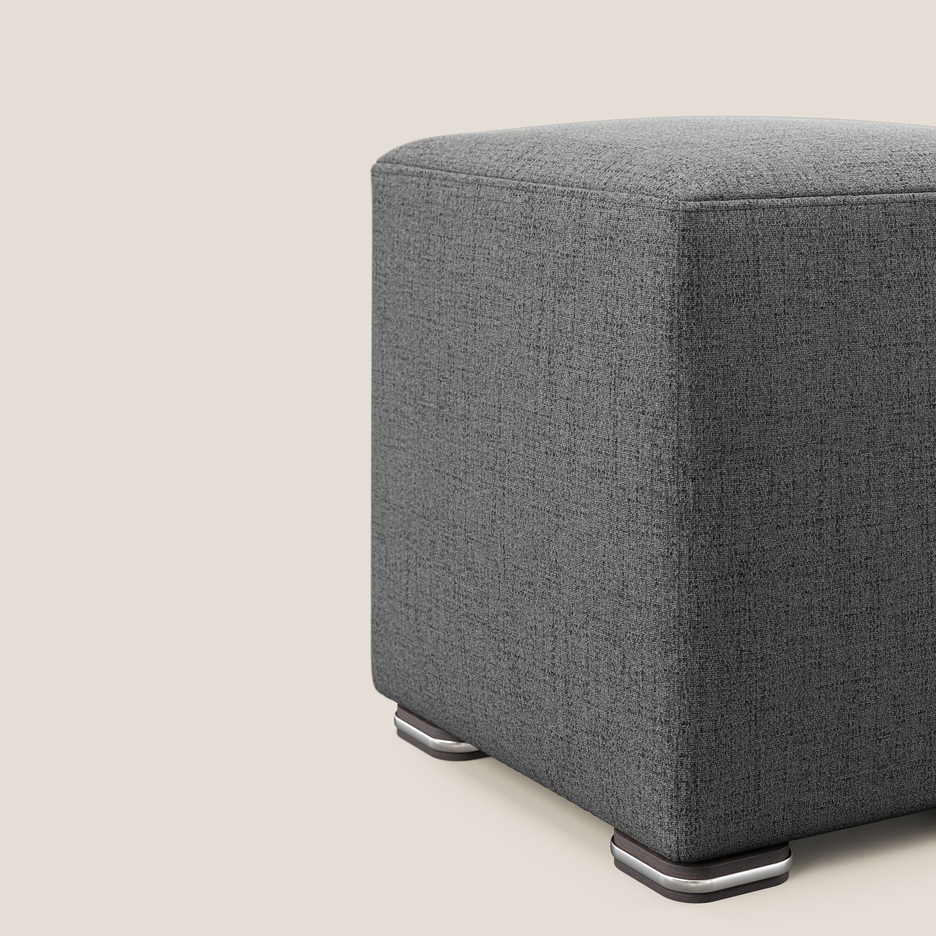Cube pouf en tissu doux imperméable FELIS T03 gris - Image 4
