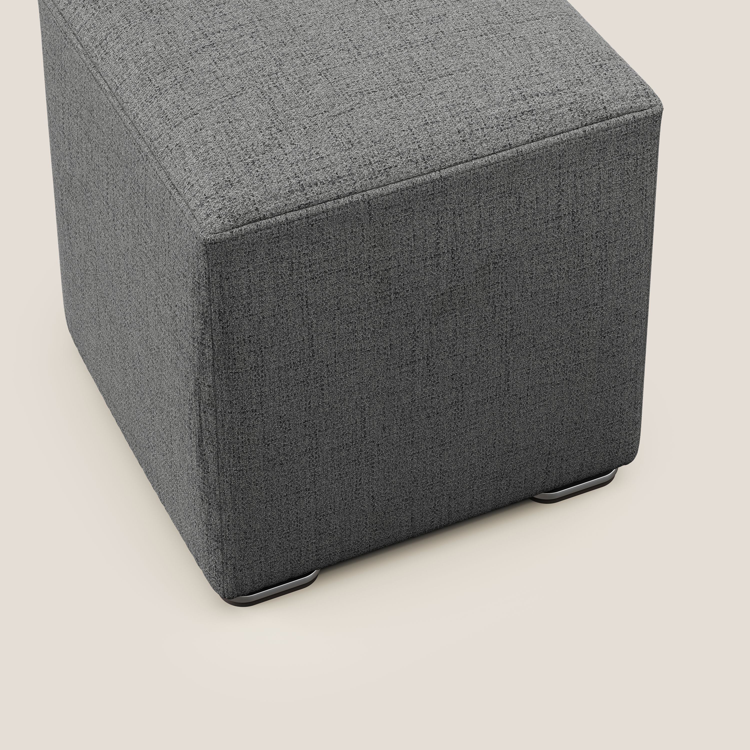 Cube pouf en tissu doux imperméable FELIS T03 gris - Image 5