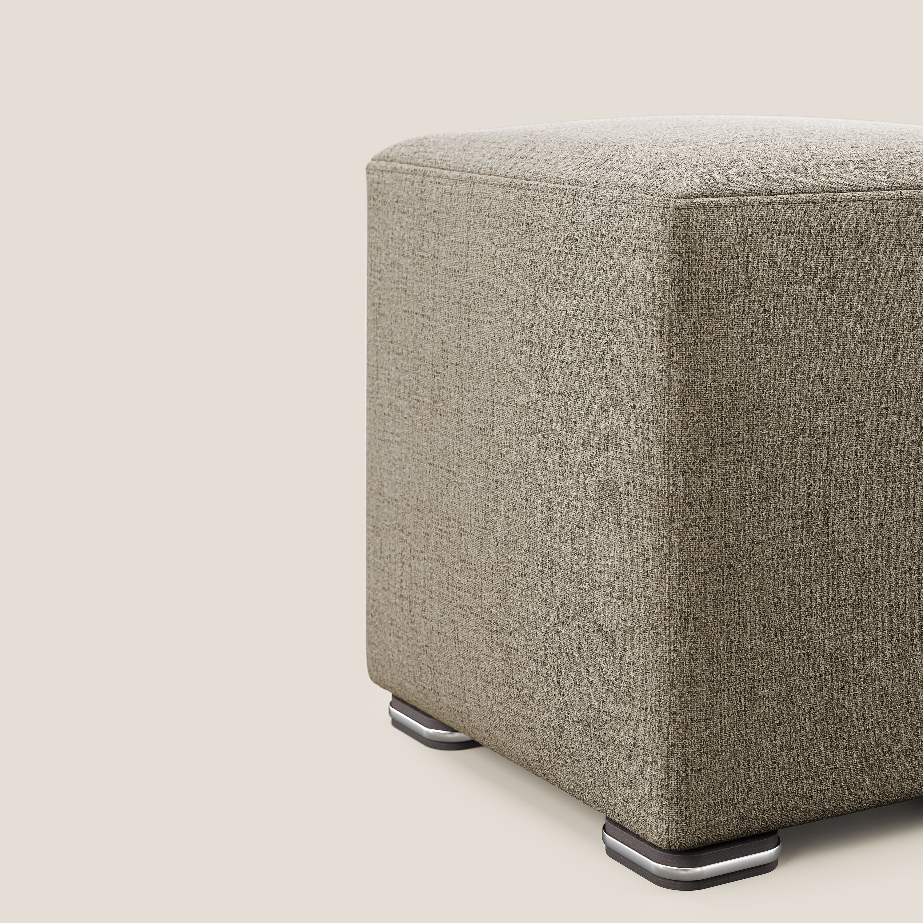 Cube pouf en tissu doux imperméable FELIS T03 marron - Image 4