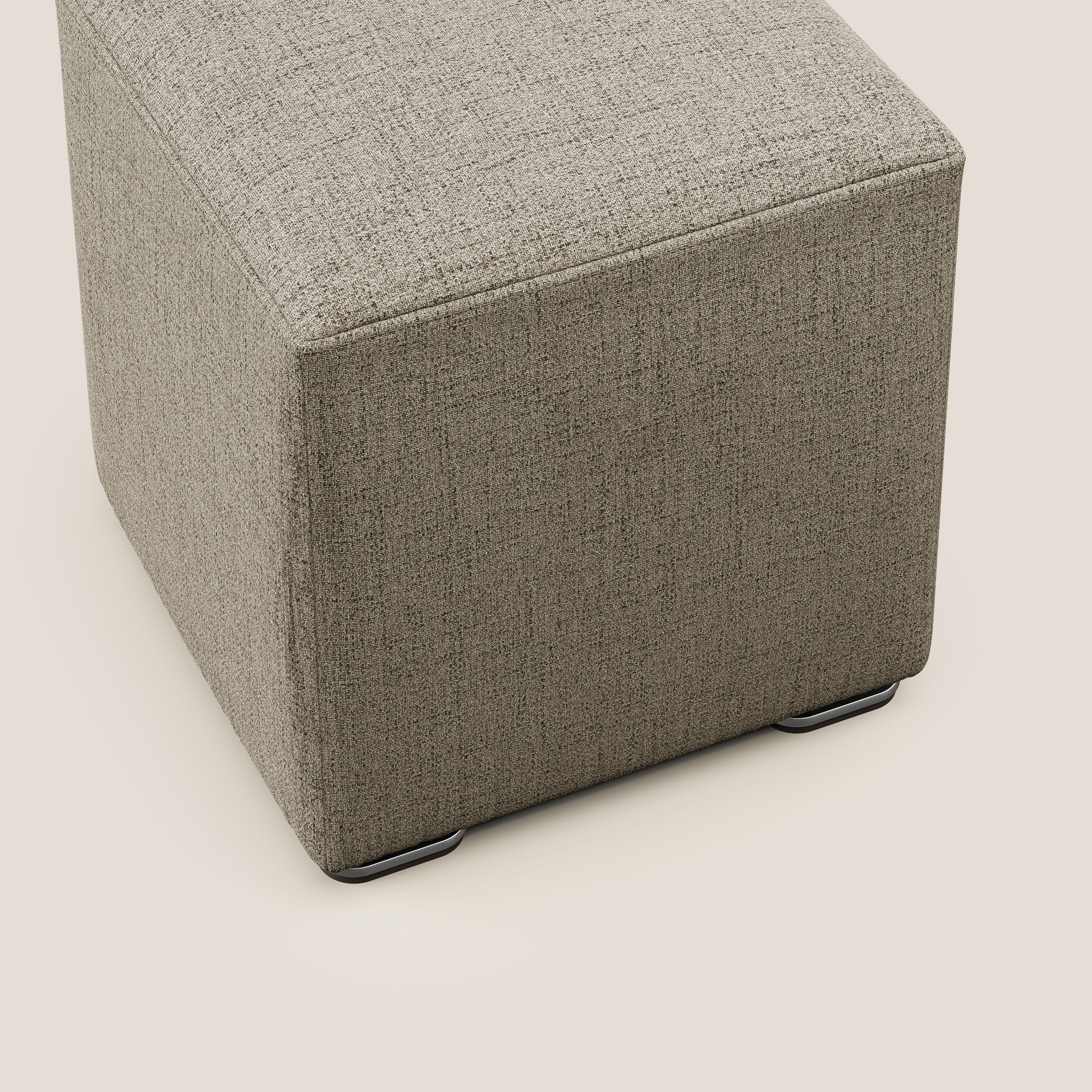 Cube pouf en tissu doux imperméable FELIS T03 marron - Image 5