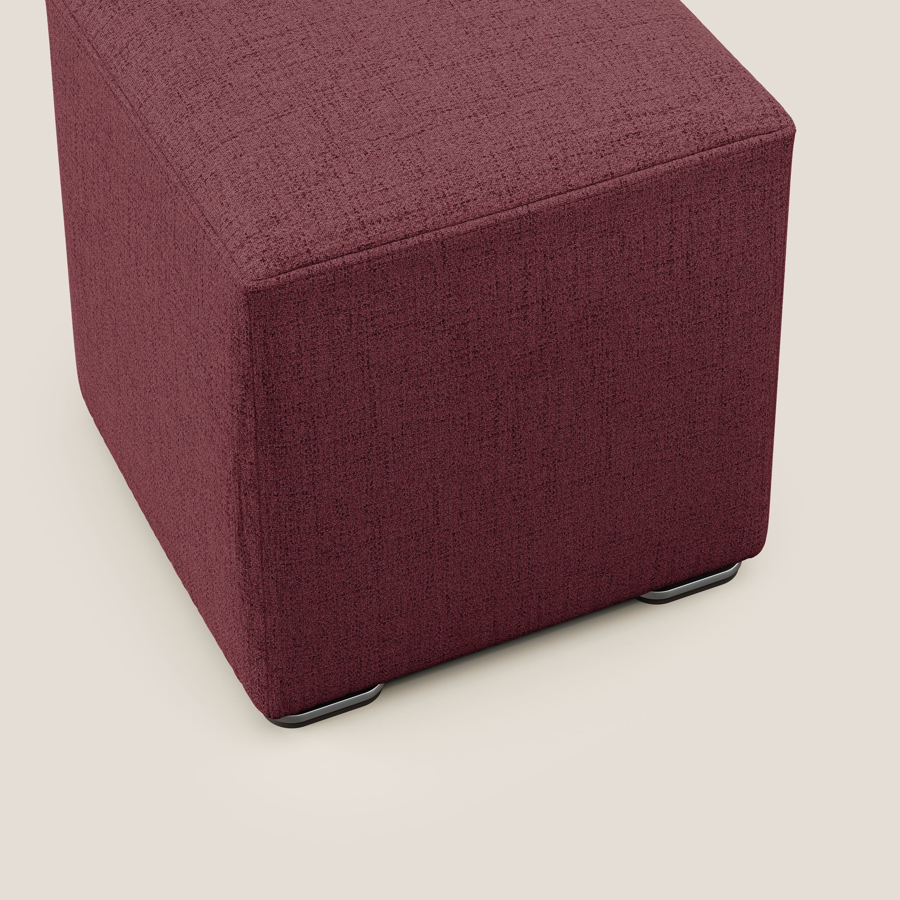 Cube pouf en tissu doux imperméable FELIS T03 rouge - Image 5