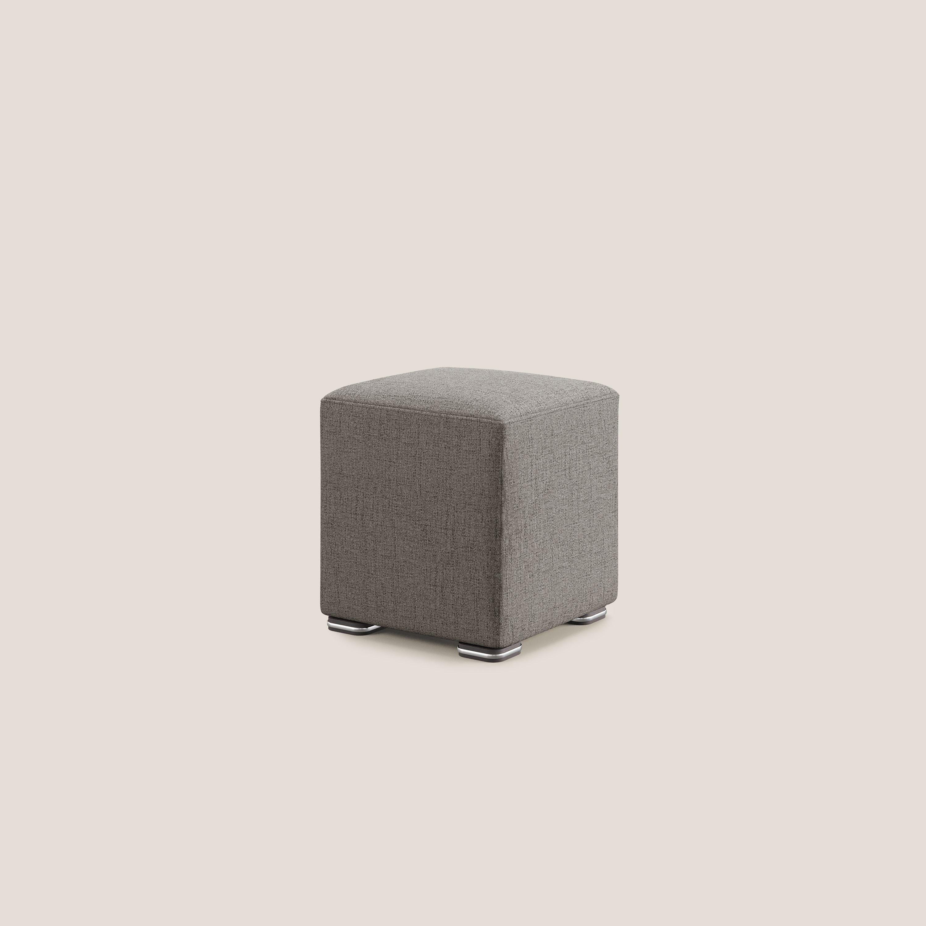 Cube pouf en tissu doux imperméable FELIS T03 taupe - Image 2
