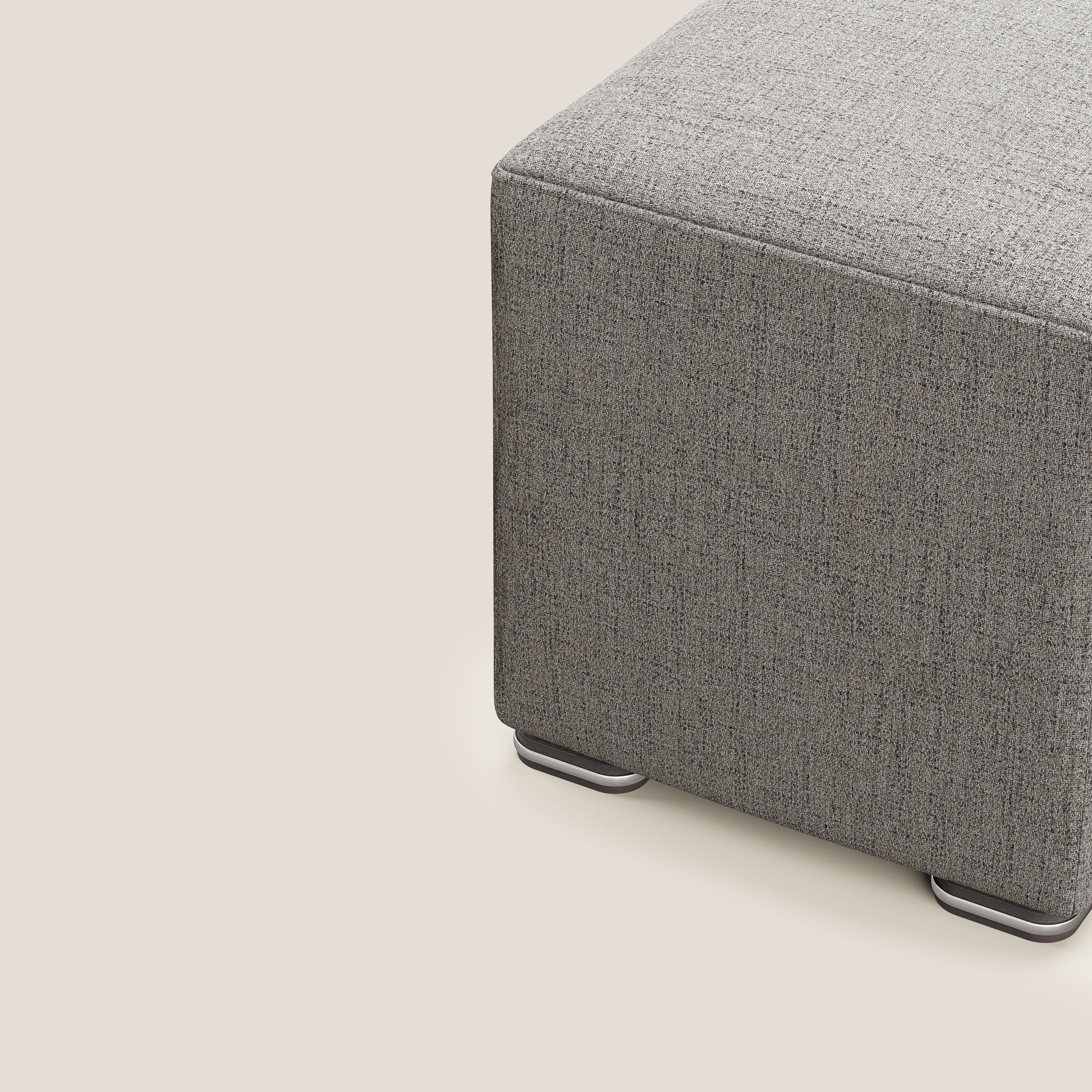 Cube pouf en tissu doux imperméable FELIS T03 taupe - Image 3