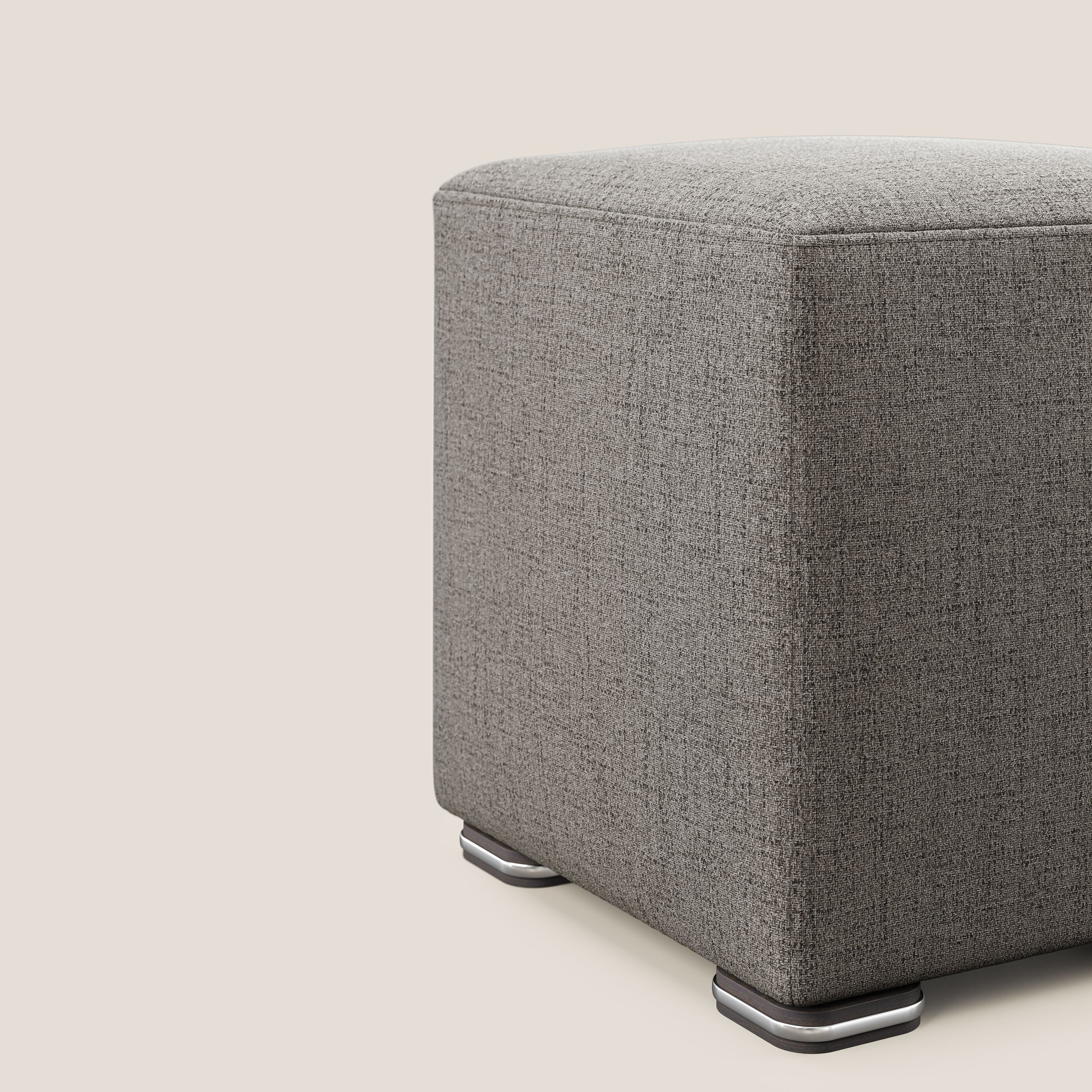 Cube pouf en tissu doux imperméable FELIS T03 taupe - Image 4