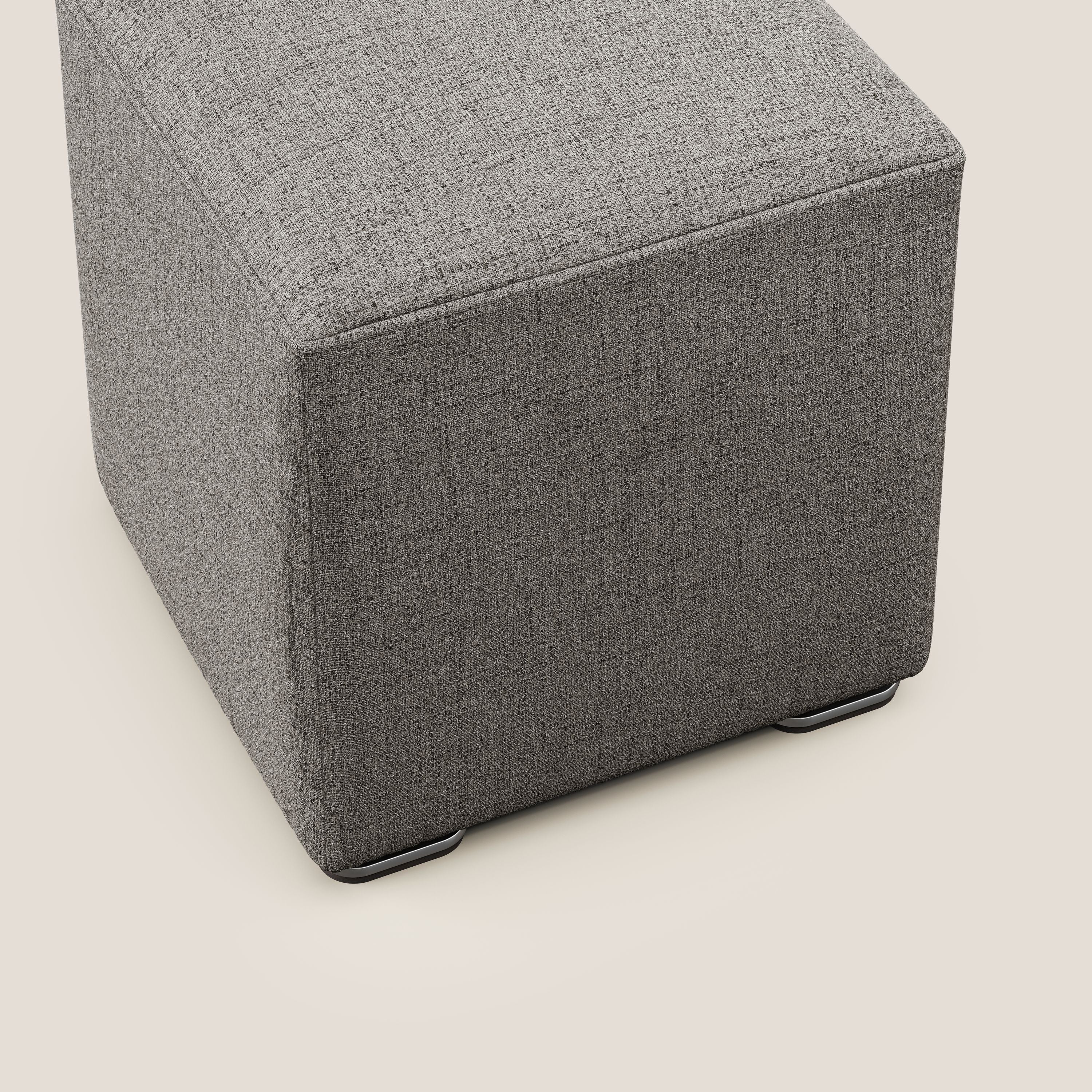 Cube pouf en tissu doux imperméable FELIS T03 taupe - Image 5