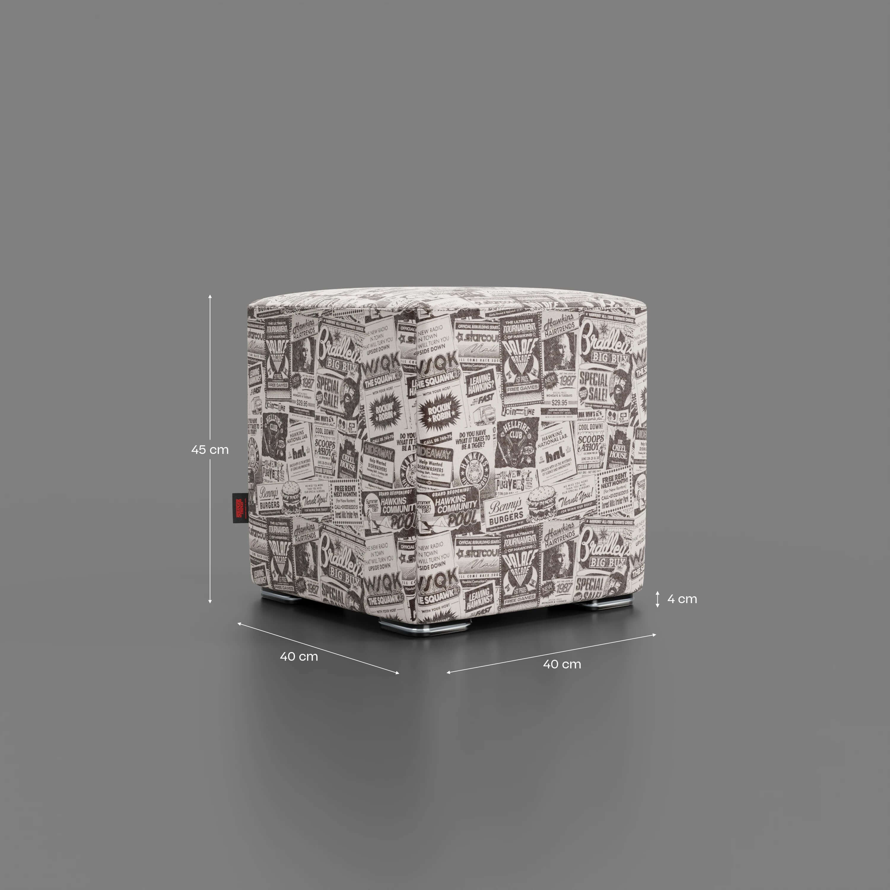 Cube pouf Hawkins Post Stranger Things - Édition Limitée Netflix - Image 7
