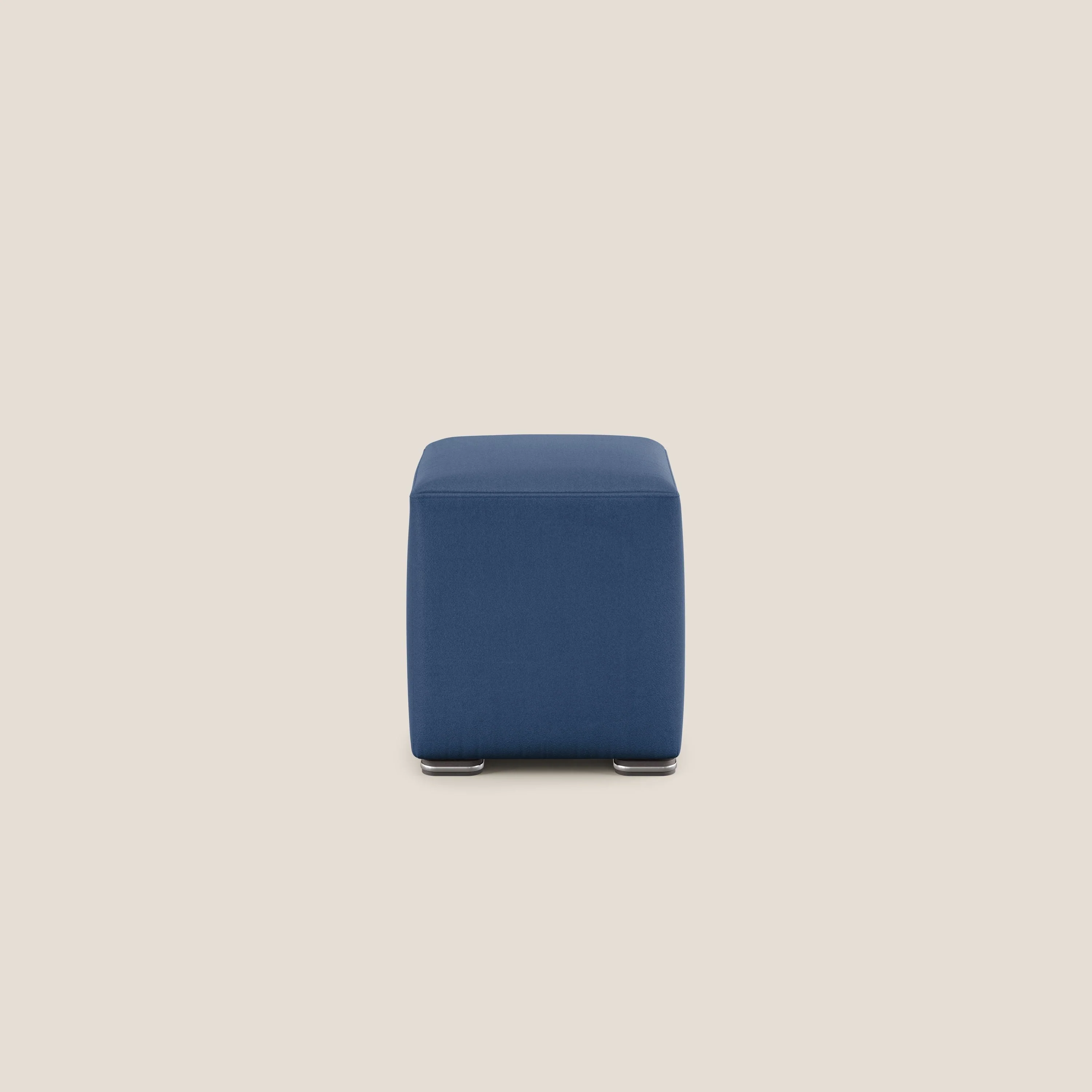 Cube pouf en microfibre détachable T11 bleu - Image 3