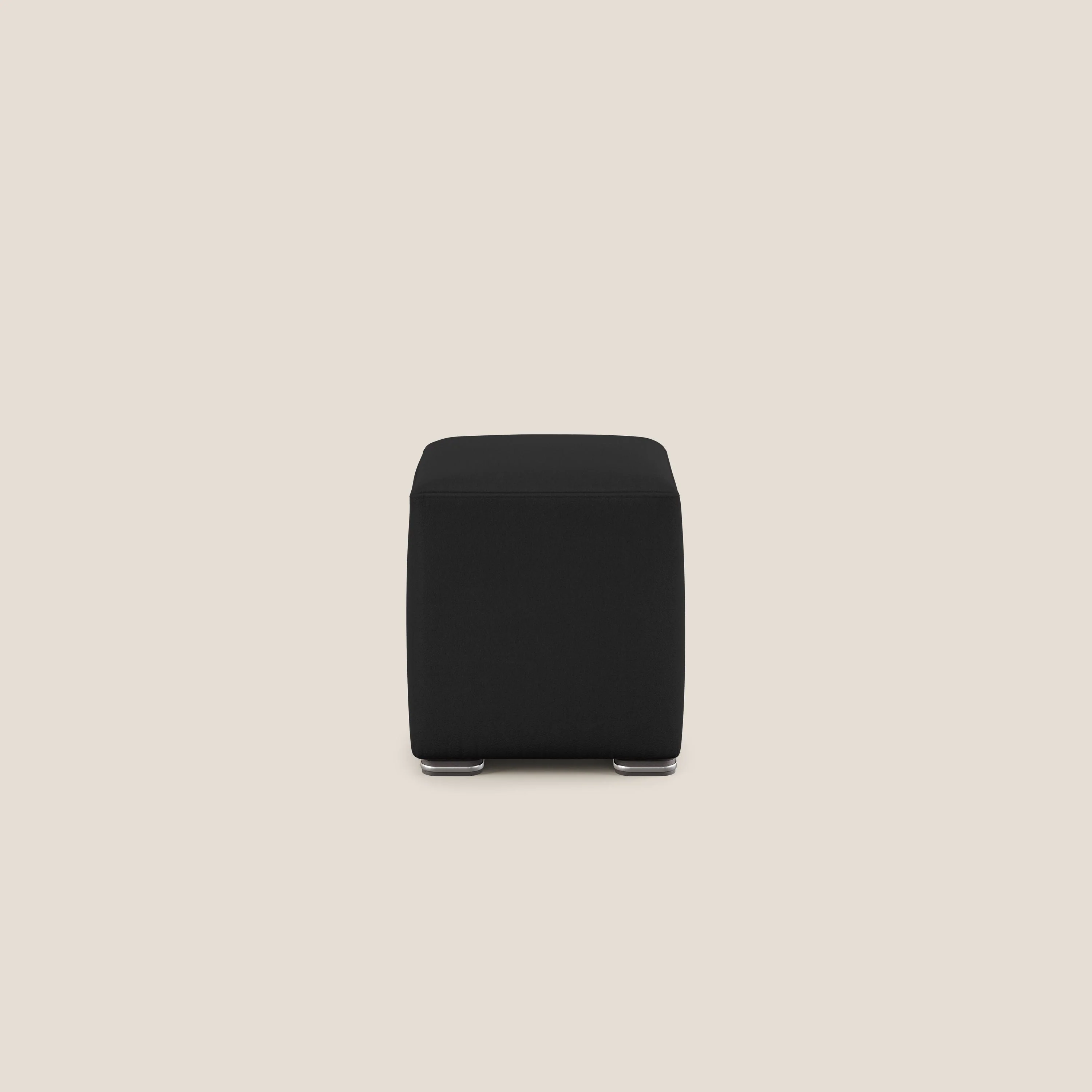 Cube pouf en microfibre détachable T11 noir - Image 3