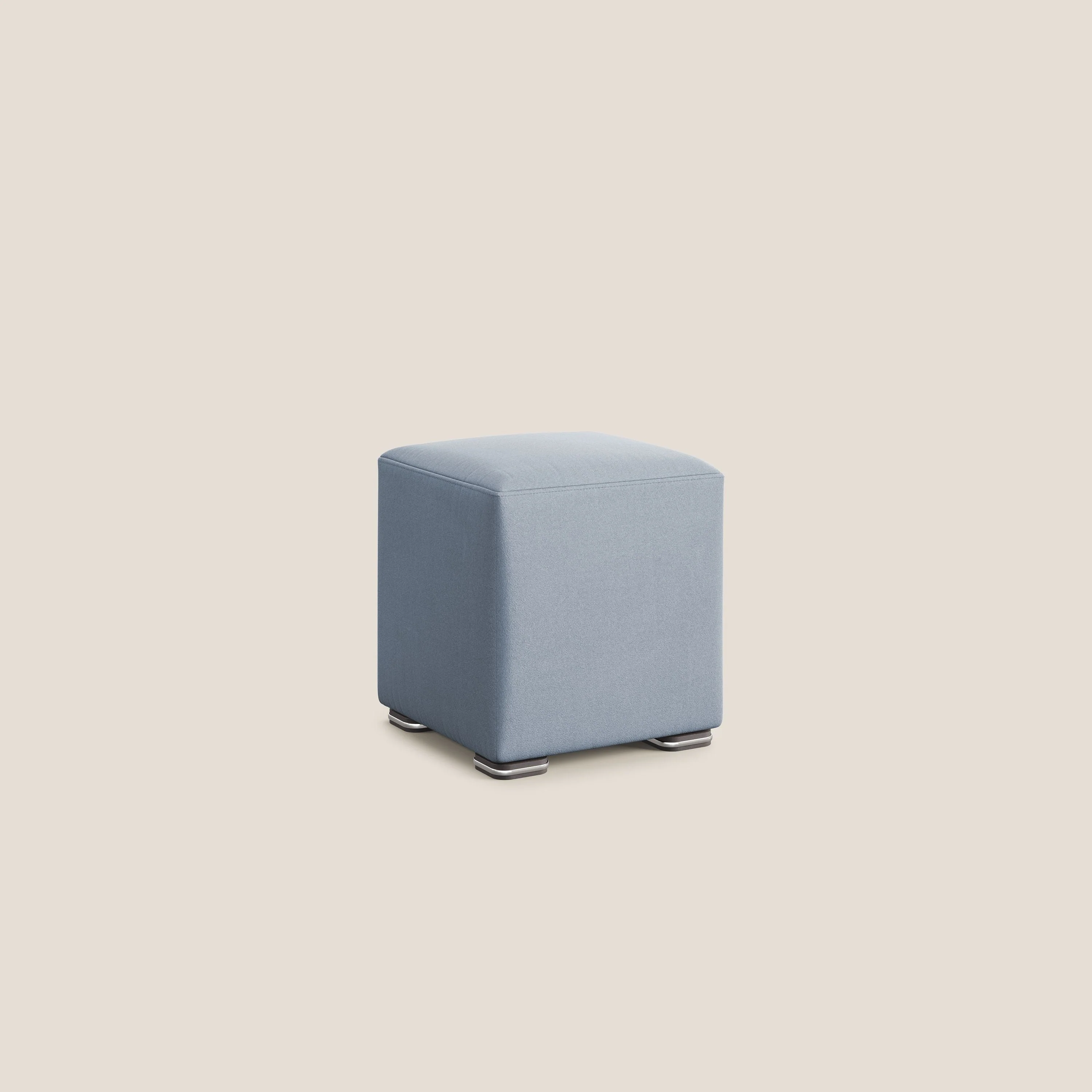 Cube pouf en microfibre détachable T11 sucre glace - Image 2